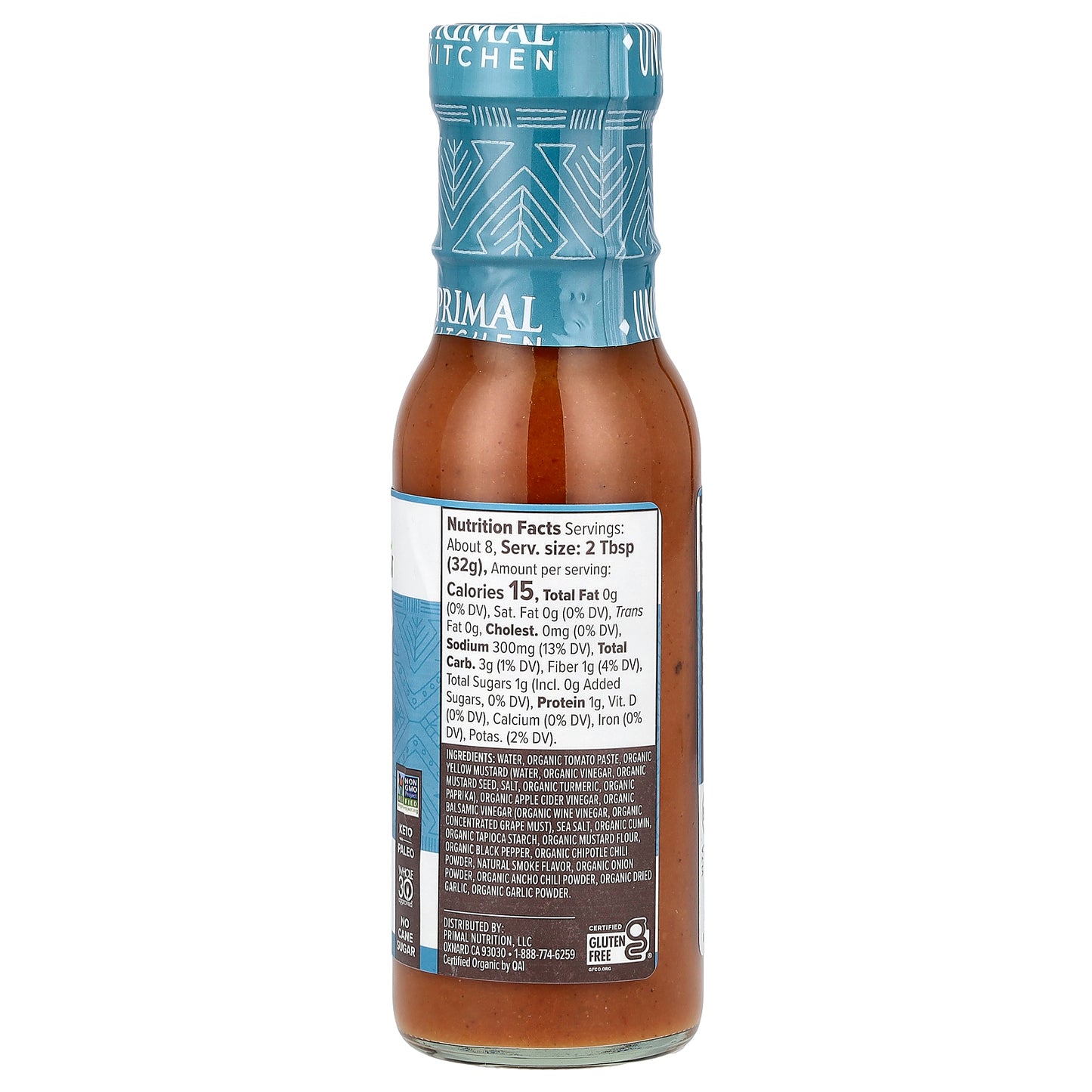 Primal Kitchen, Golden BBQ Sauce, Unsweetened, 8.5 oz (241 g)