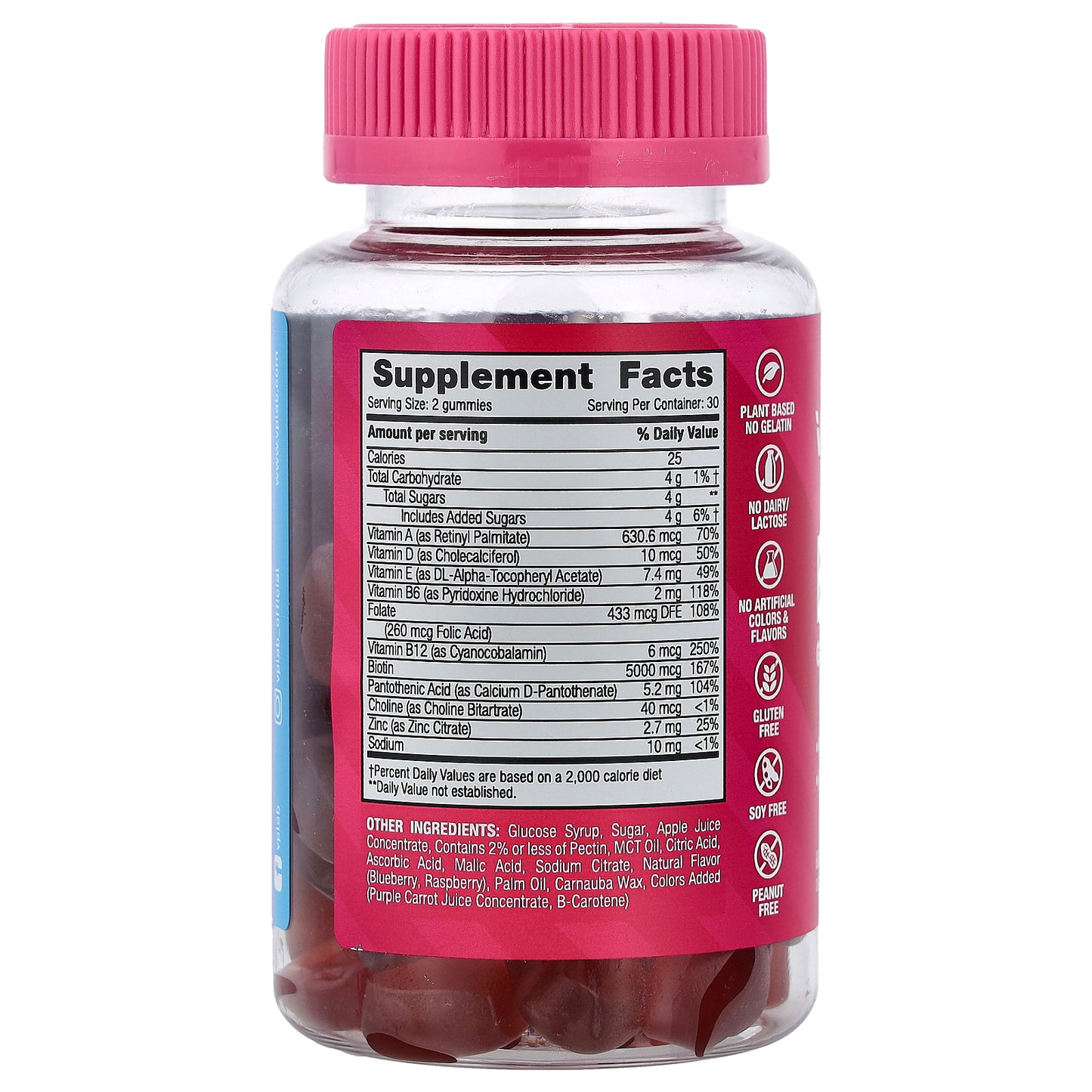 Vplab, Beauty Gummies, Mixed Berries, 60 Gummies