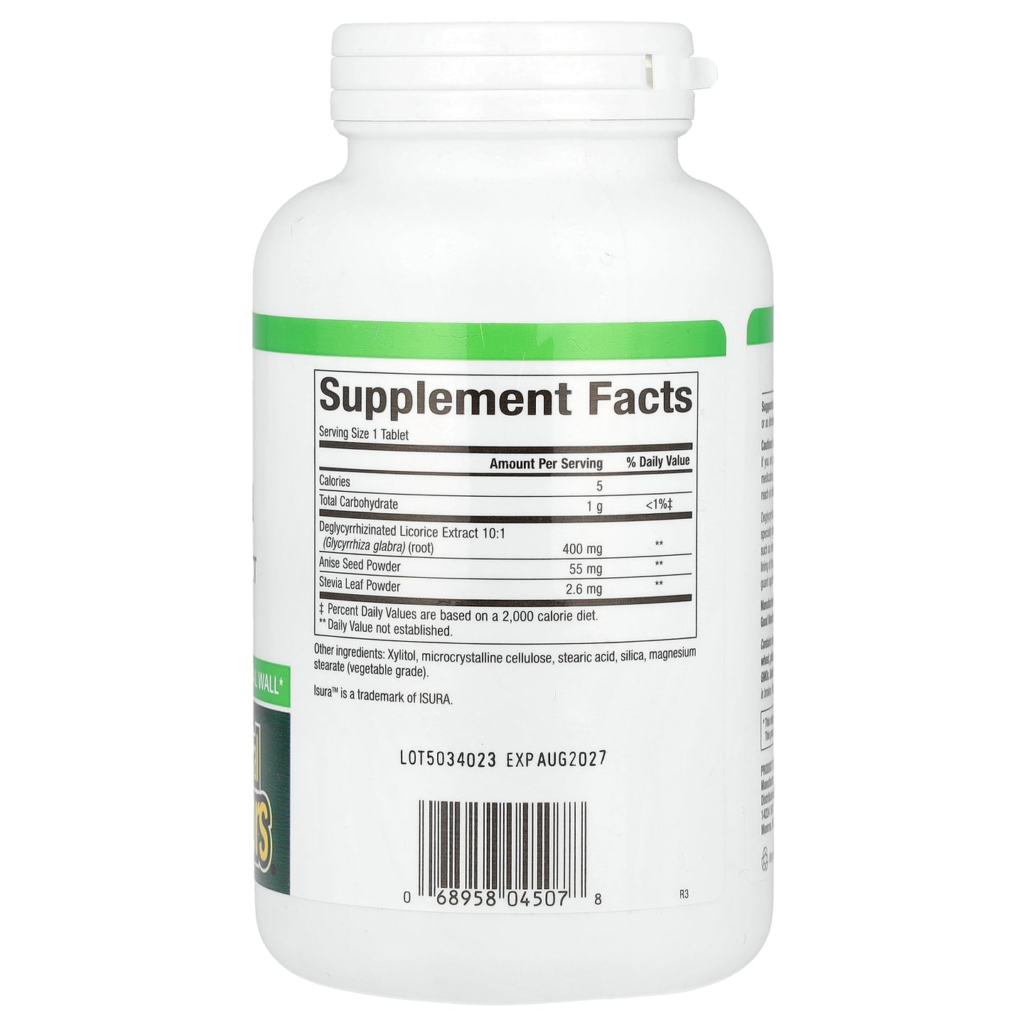 Natural Factors, DGL, Deglycyrrhizinated Licorice Root Extract, 180 Chewable Tablets