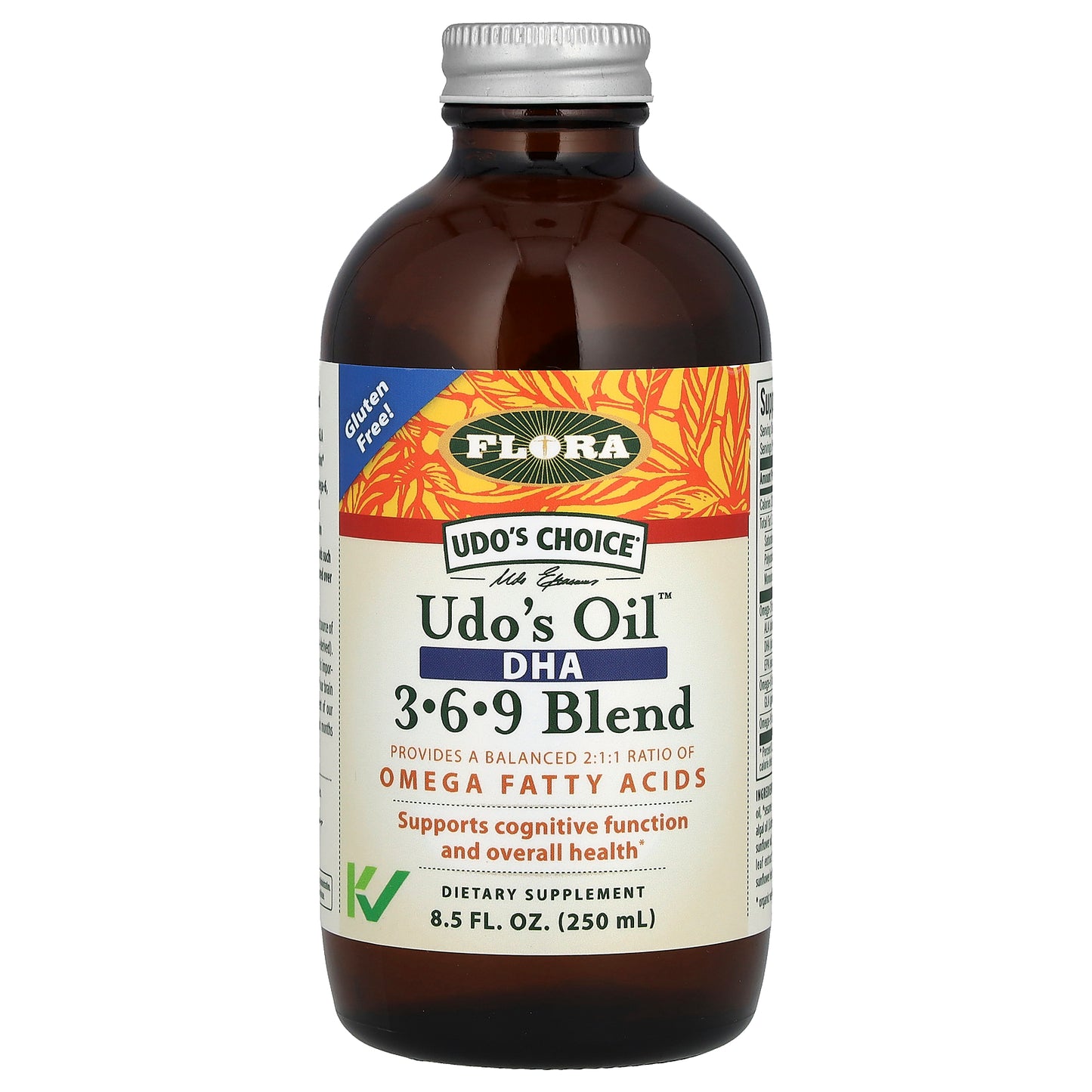 Flora, Udo's Choice, Udo's Oil, DHA 3-6-9 Blend, 8.5 fl oz (250 ml)