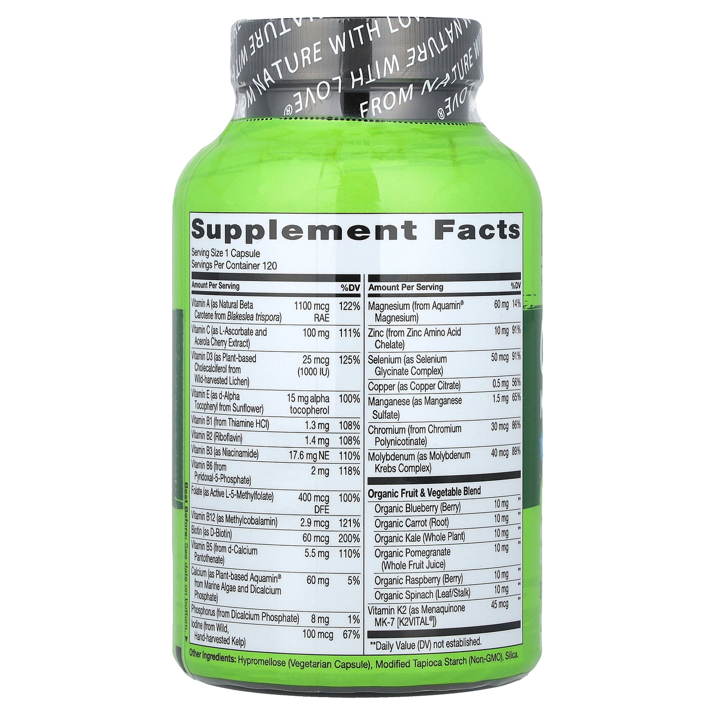 NATURELO, One Daily Multivitamin For Men 50+, 120 Vegetarian Capsules