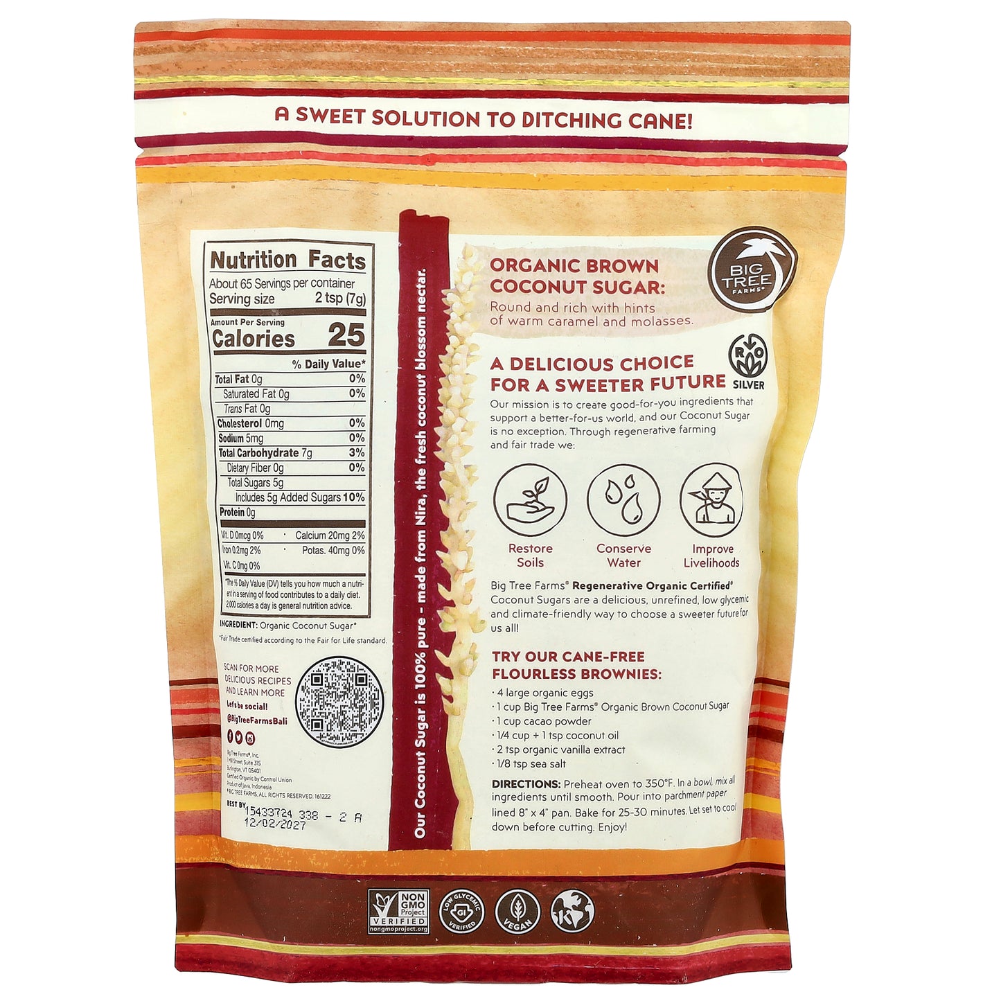 Big Tree Farms, Organic Brown Coconut Sugar, 1 lb (454 g)