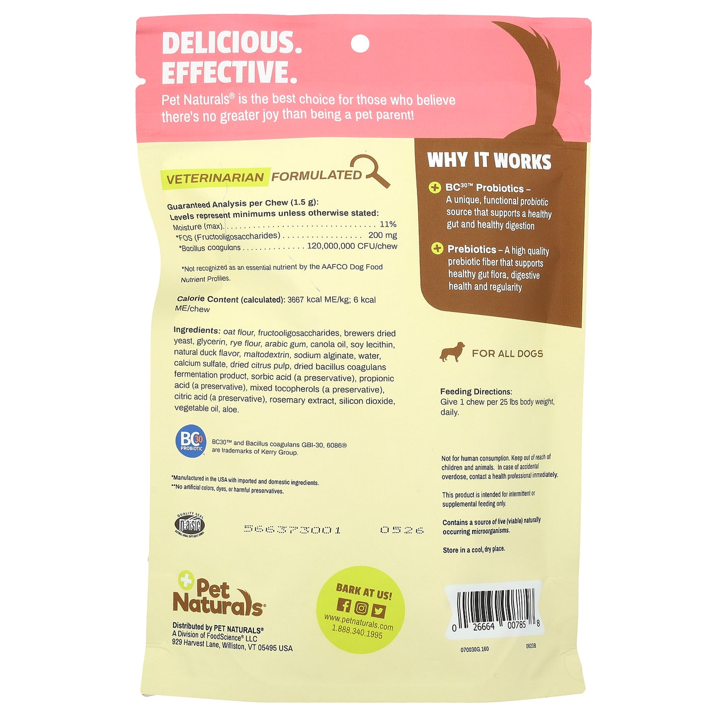 Pet Naturals, Daily Probiotic, For Dogs , 160 Chews, 8.46 oz (240 g)