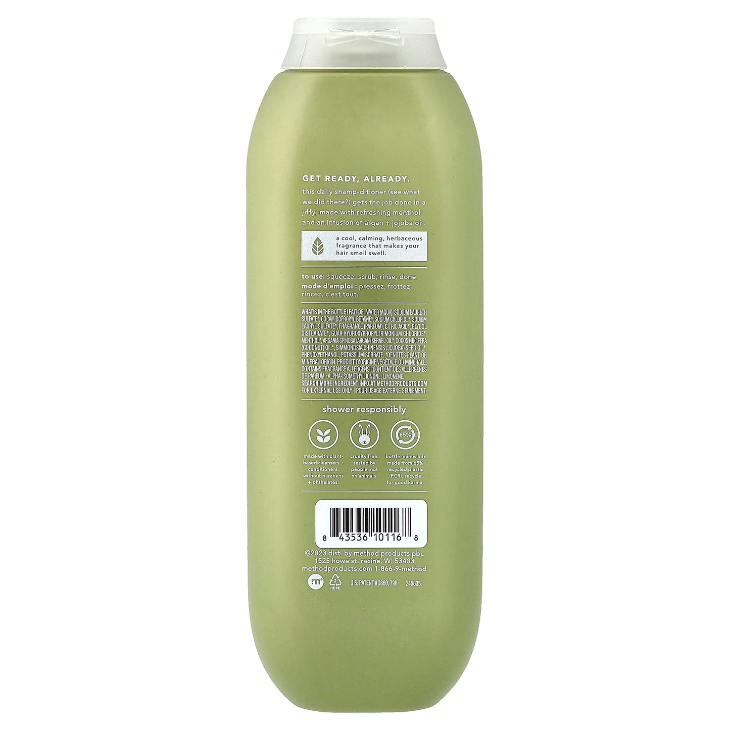 Method, Men, 2-In-1 Shampoo + Conditioner, Juniper + Sage, 14 fl oz (414 ml)
