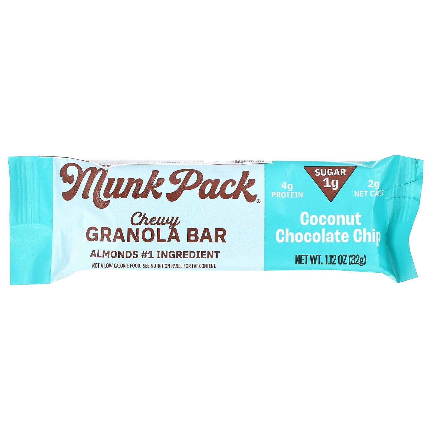 Munk Pack, Chewy Granola Bar, Coconut Chocolate Chip, 4 Bars, 1.12 oz (32 g) Each