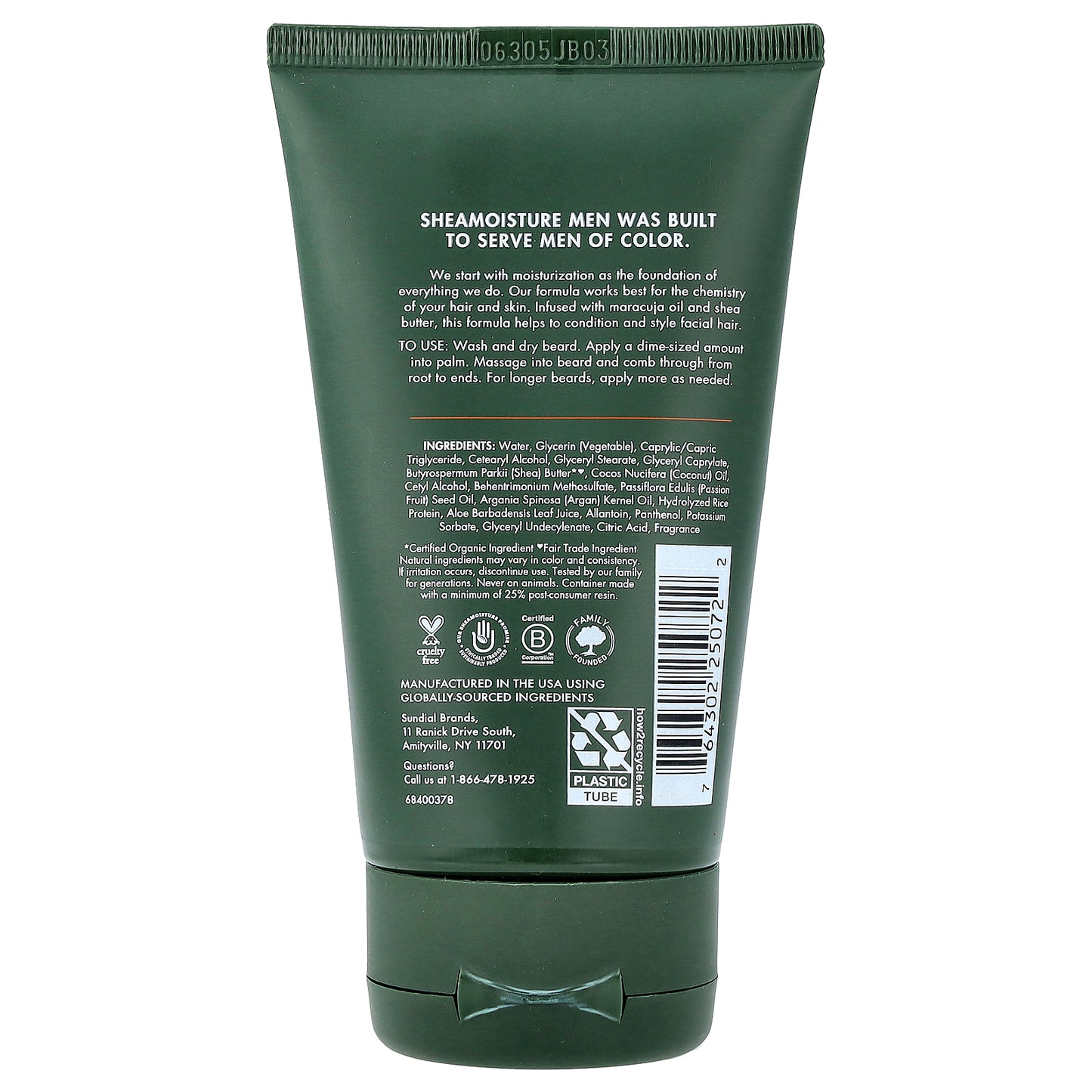 SheaMoisture, Men, Full Beard Detangler, Maracuja Oil & Shea Butter, 4 fl oz (118 ml)