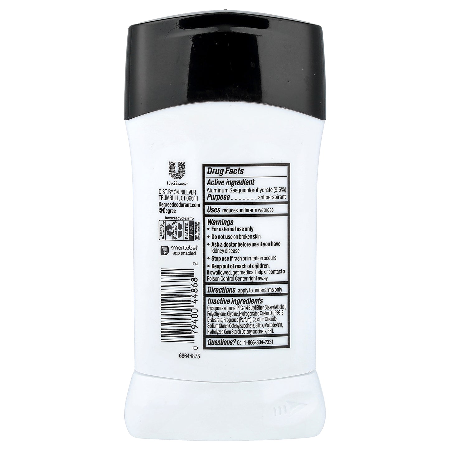 Degree, Antiperspirant Deodorant, UltraClear, Black + White, Ocean Air, 2.7 oz (76 g)