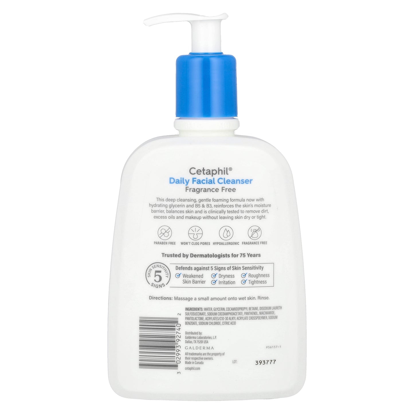 Cetaphil, Daily Facial Cleanser, Fragrance Free, 16 fl oz (473 ml)