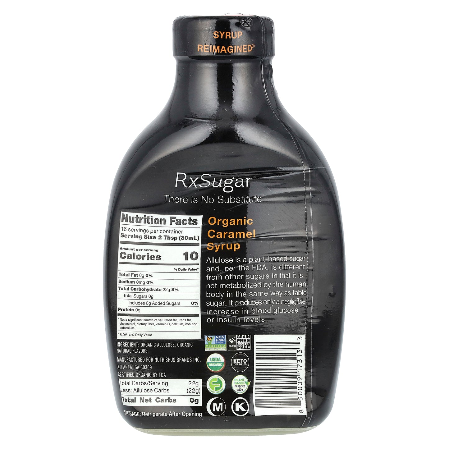 RxSugar, Organic Caramel Syrup, 16 fl oz (473 ml)