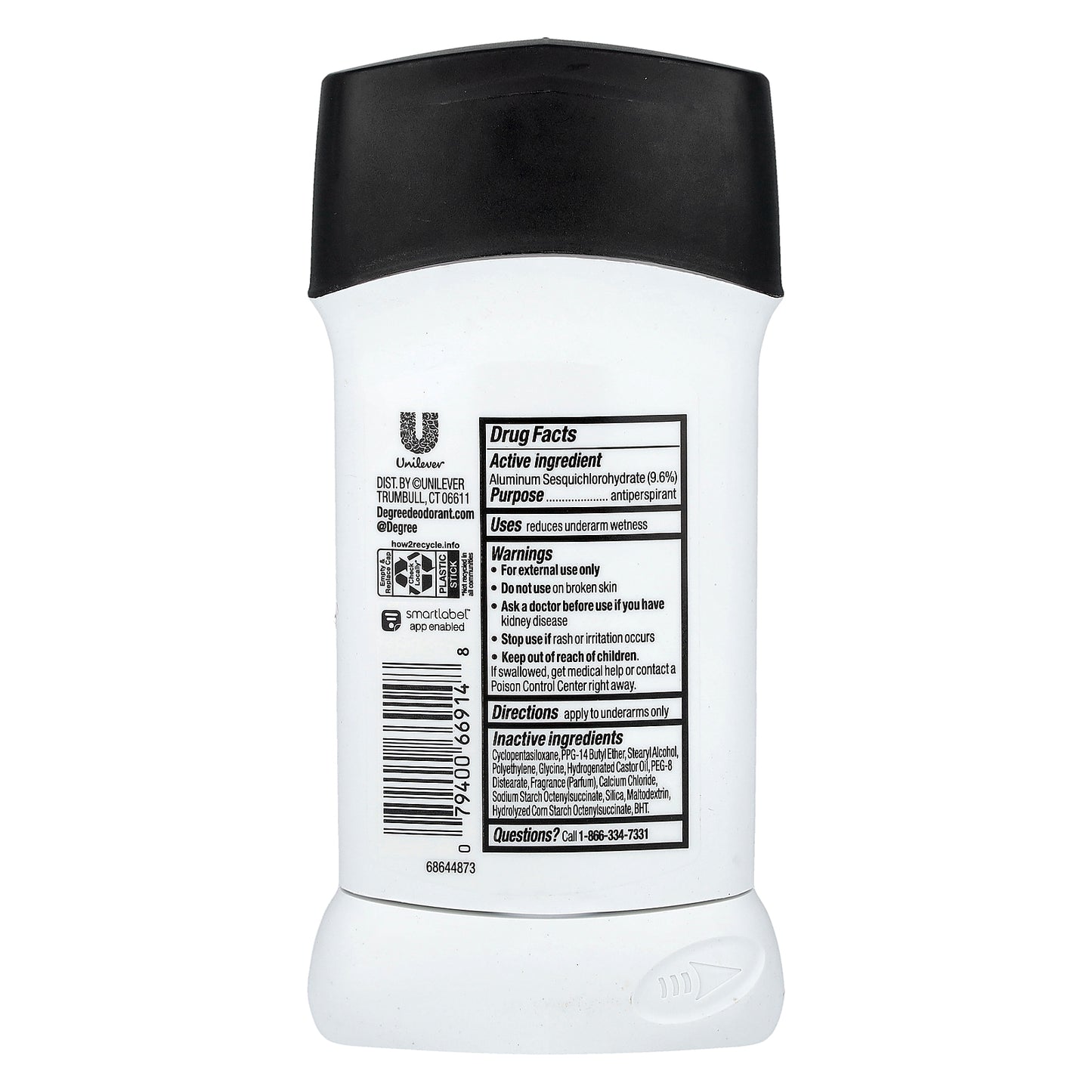 Degree, UltraClear, Black + White, Antiperspirant Deodorant, Fresh, 2.7 oz (76 g)