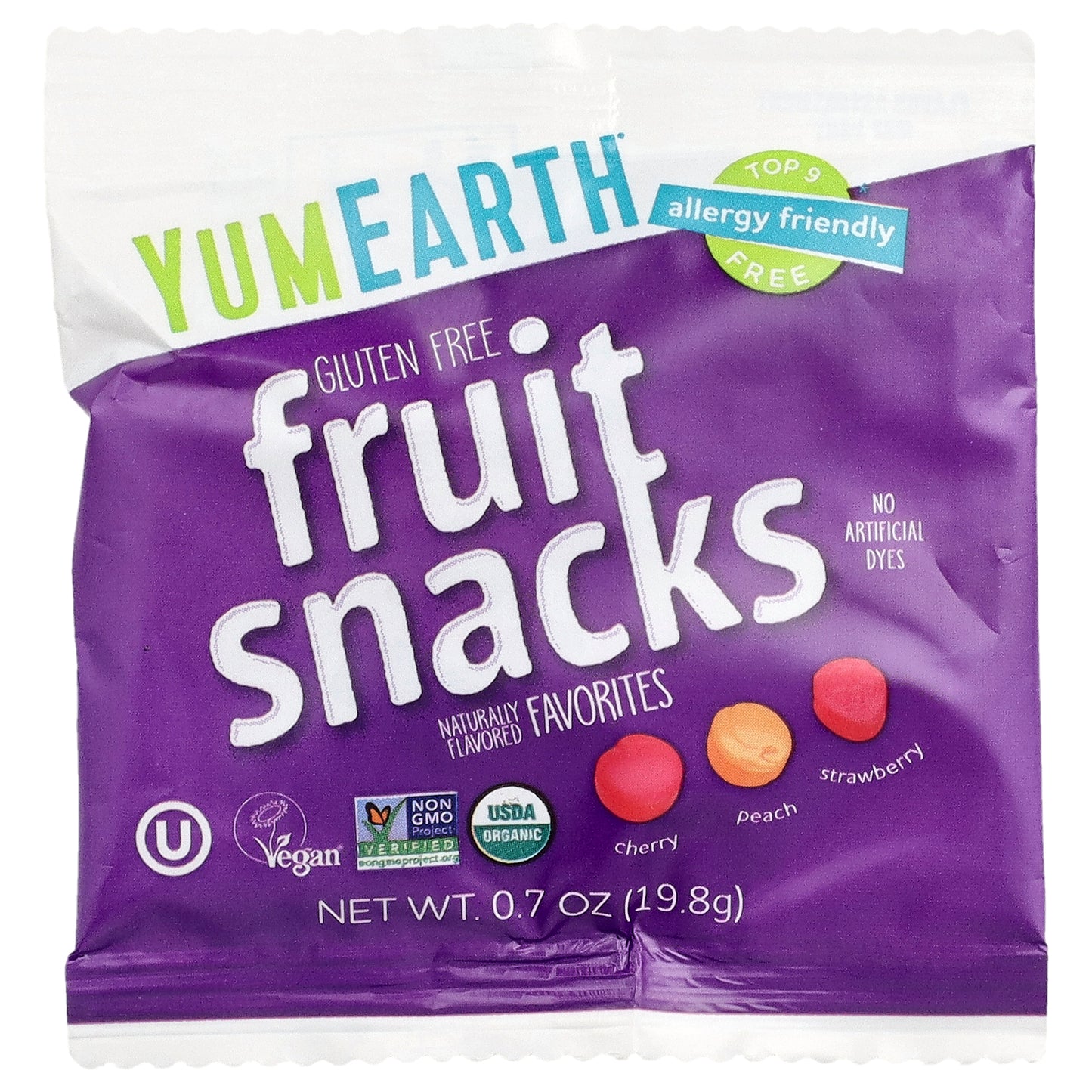 YumEarth, Gluten Free Fruit Snacks, Favorites, 10 Snack Packs, 0.7 oz (19.8 g) Each