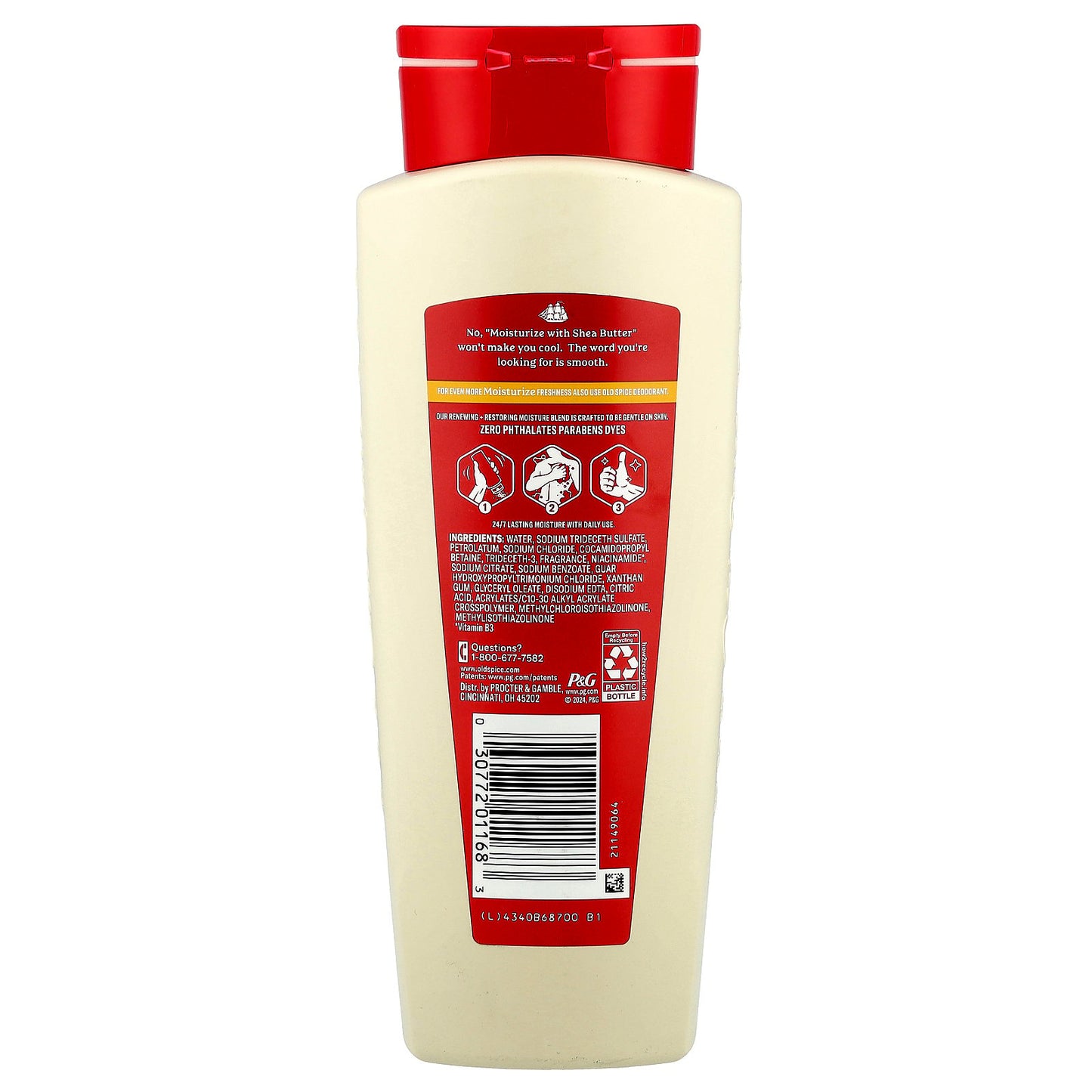 Old Spice, Body Wash, Moisturize, Shea Butter, 18 fl oz (532 ml)