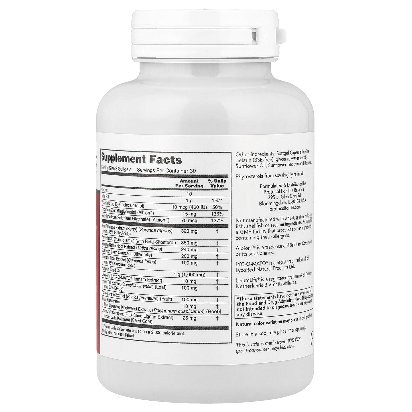 Protocol for Life Balance, Prostate-B™, Clinical Strength, 90 Softgels