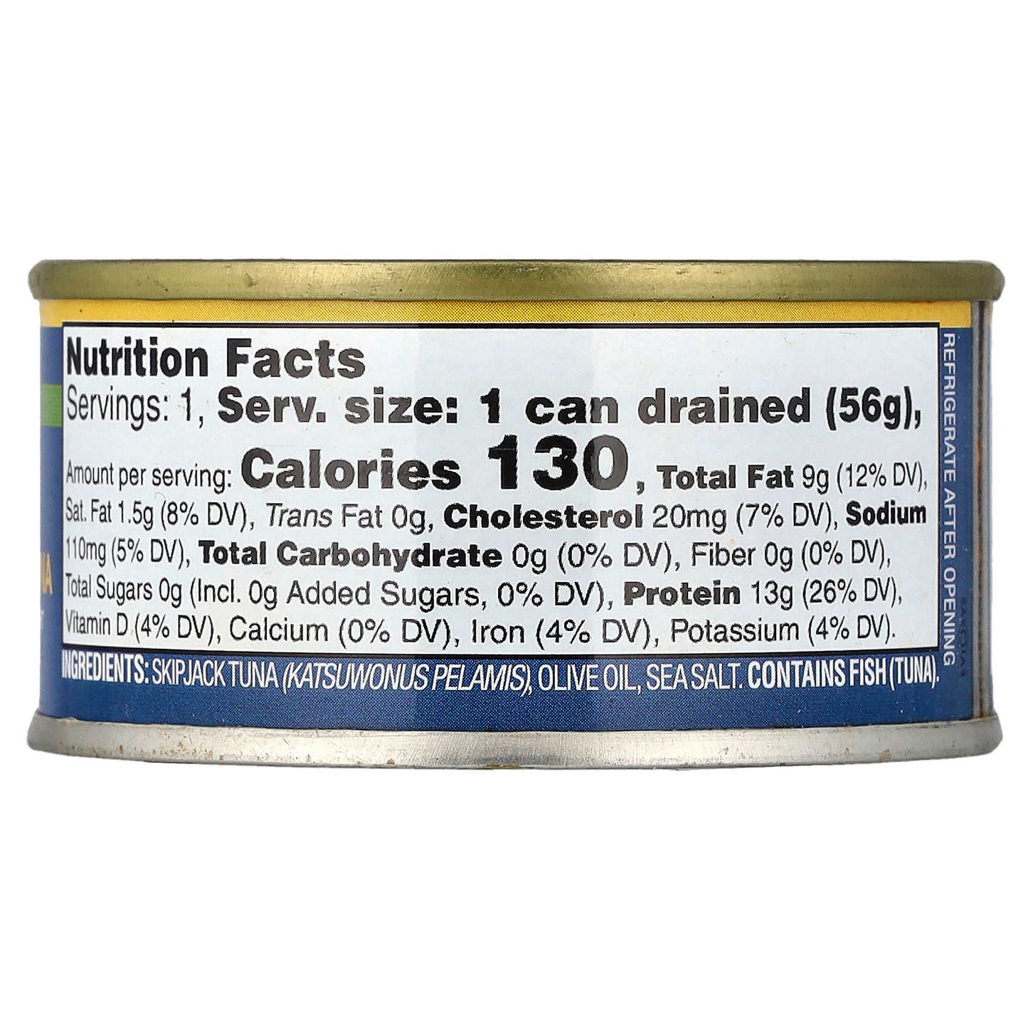 Wild Planet, SkipJack Solid Light Wild Tuna in Olive Oil, 2.82 oz (80 g)