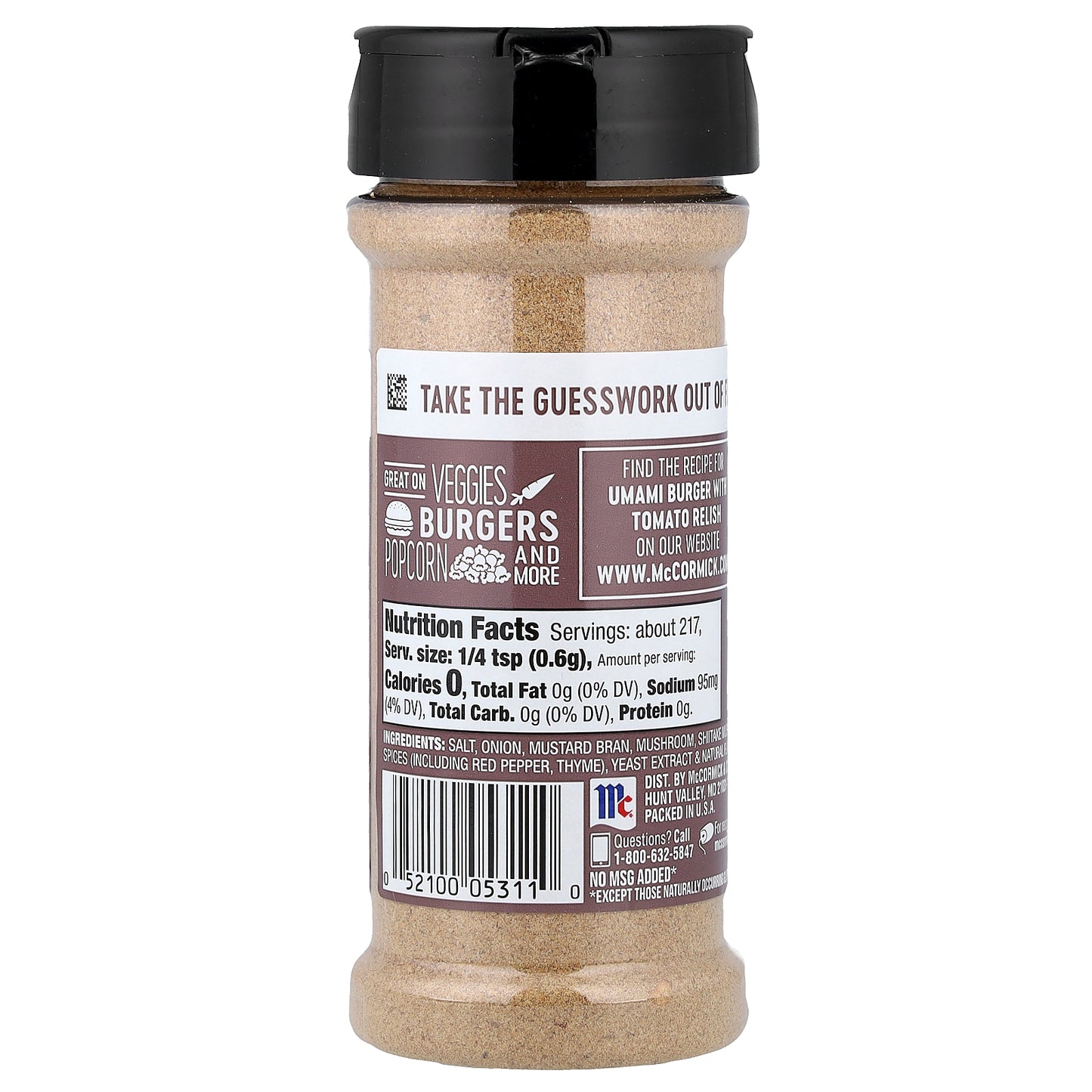 McCormick, All Purpose Seasoning, Umami Seasoning with Mushrooms and Onion, 4.59 oz (130 g)