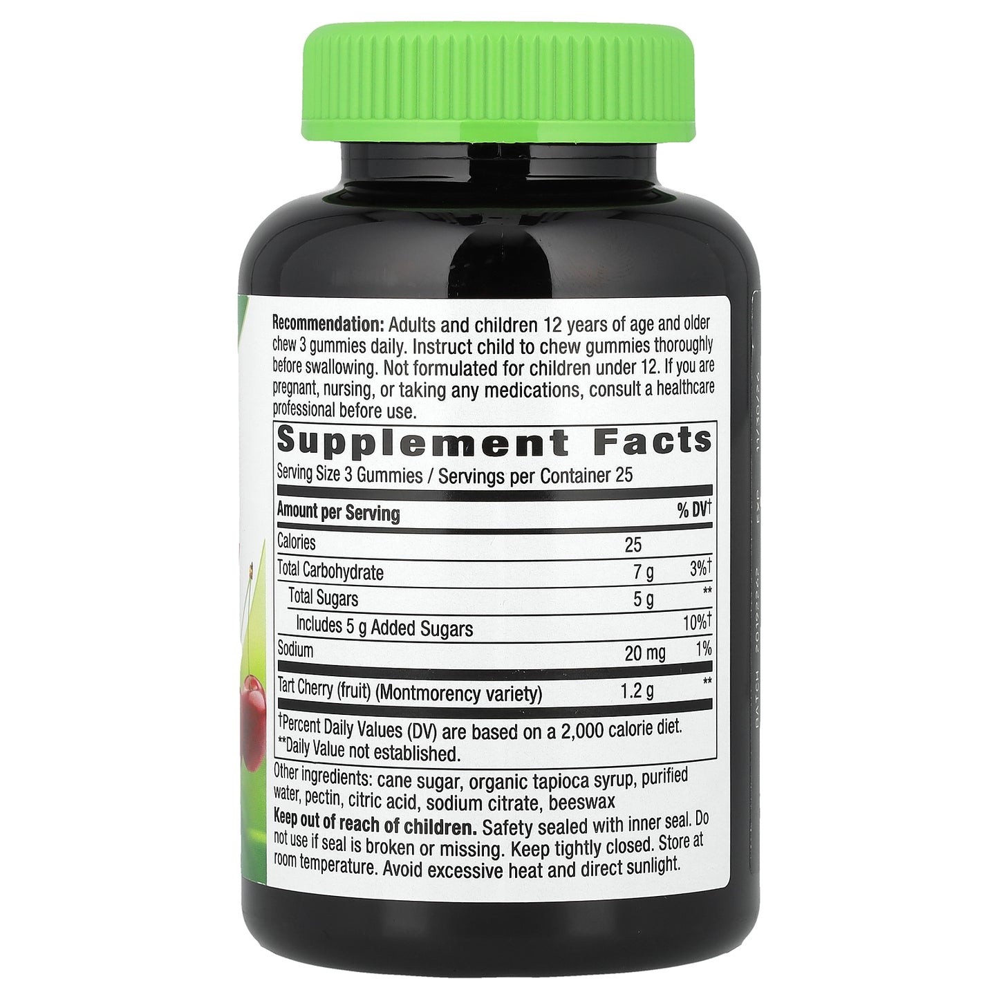 Nature's Way, Tart Cherry Ultra Gummies, Cherry, 75 Gummies