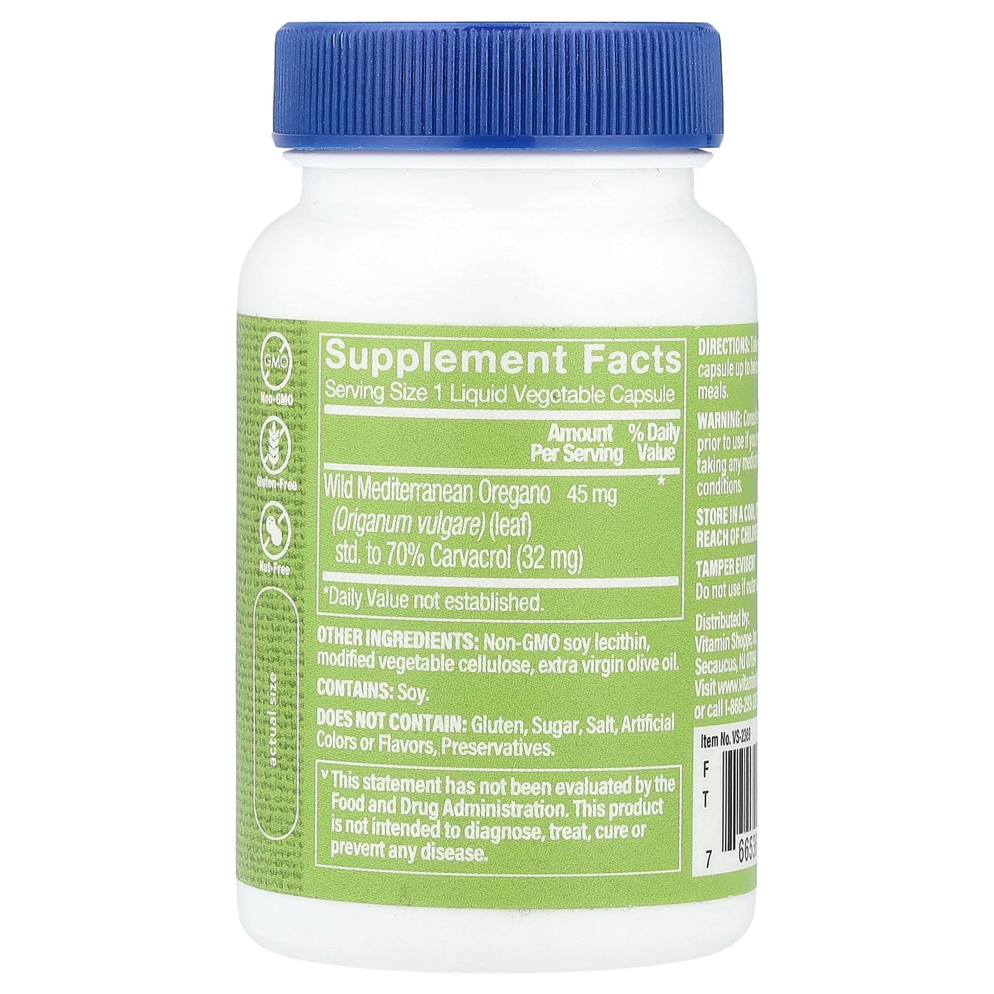 The Vitamin Shoppe, Super Stength Oil of Oregano, 60 Liquid Vegetable Capsules (45 mg per Capsule)