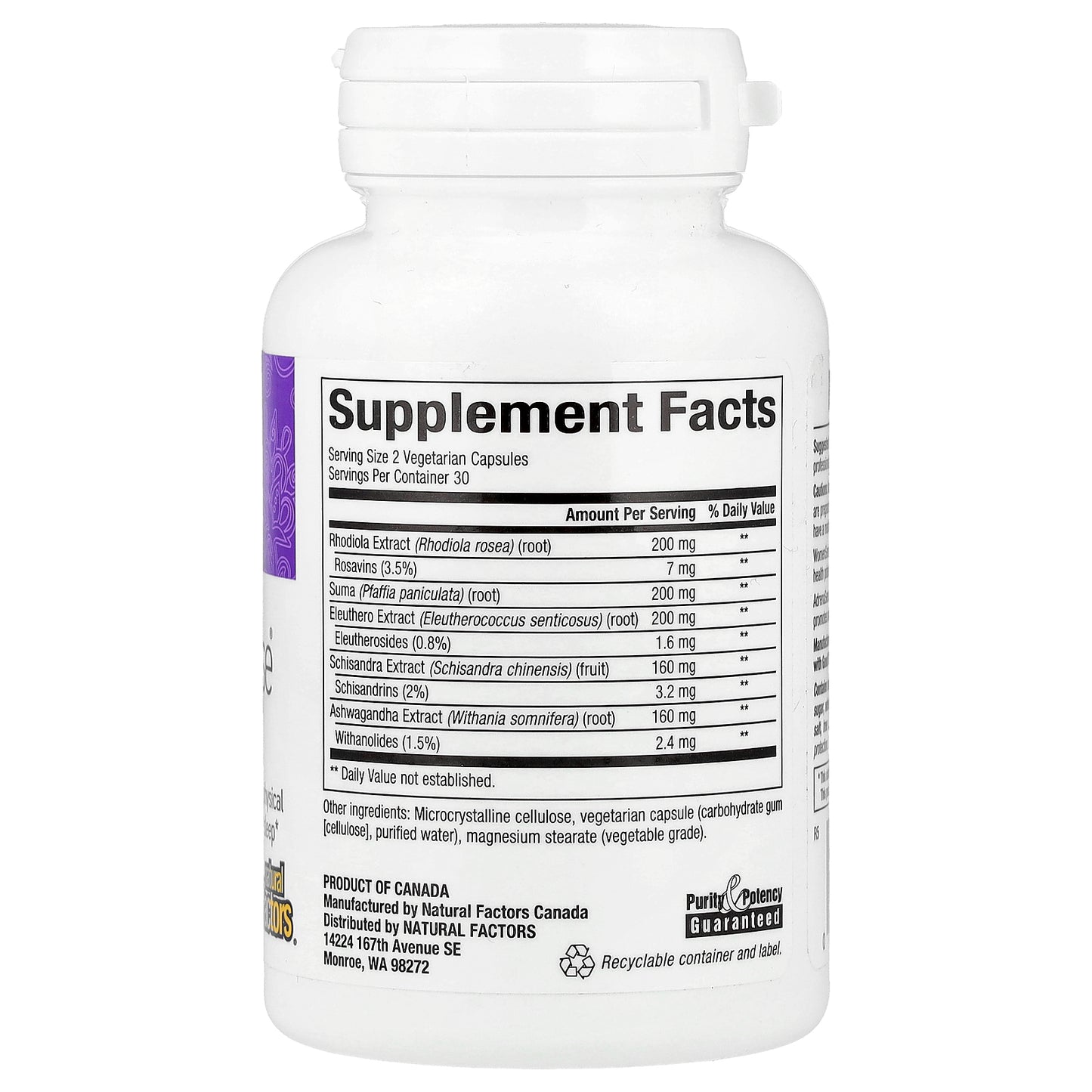 Natural Factors, Womensense®, AdrenaSense®, Adrenal Formula, 60 Vegetarian Capsules