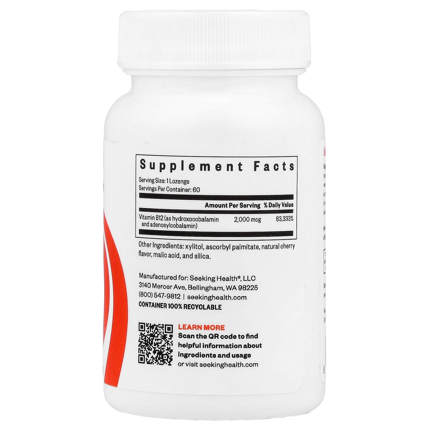 Seeking Health, Hydroxo-Adeno B12, 2,000 mcg, 60 Lozenges