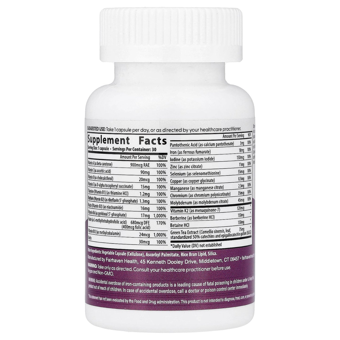 Fairhaven Health, Menopause Multivitamin Essentials , 30 Capsules
