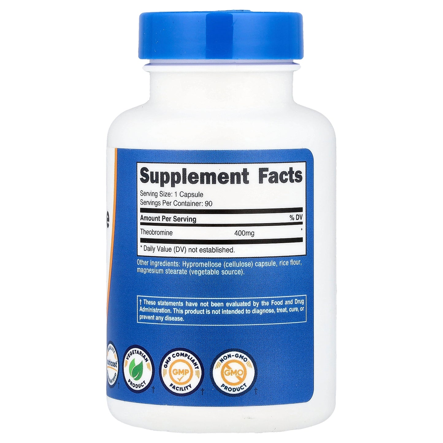 Nutricost, Theobromine, 400 mg, 90 Capsules