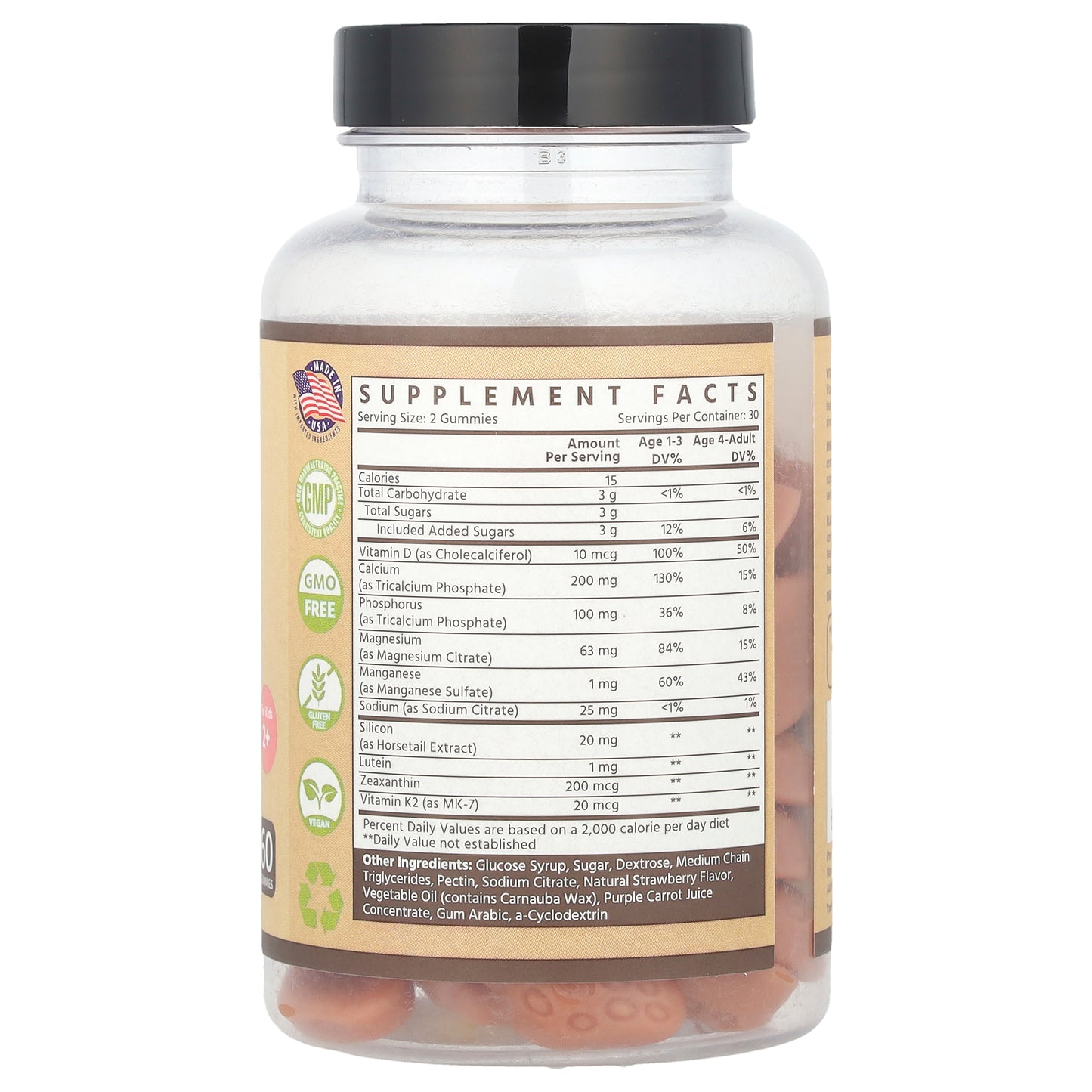 TruHeight, Kids, Bone Growth Gummies , For Kids 2+, Strawberry, 60 Gummies