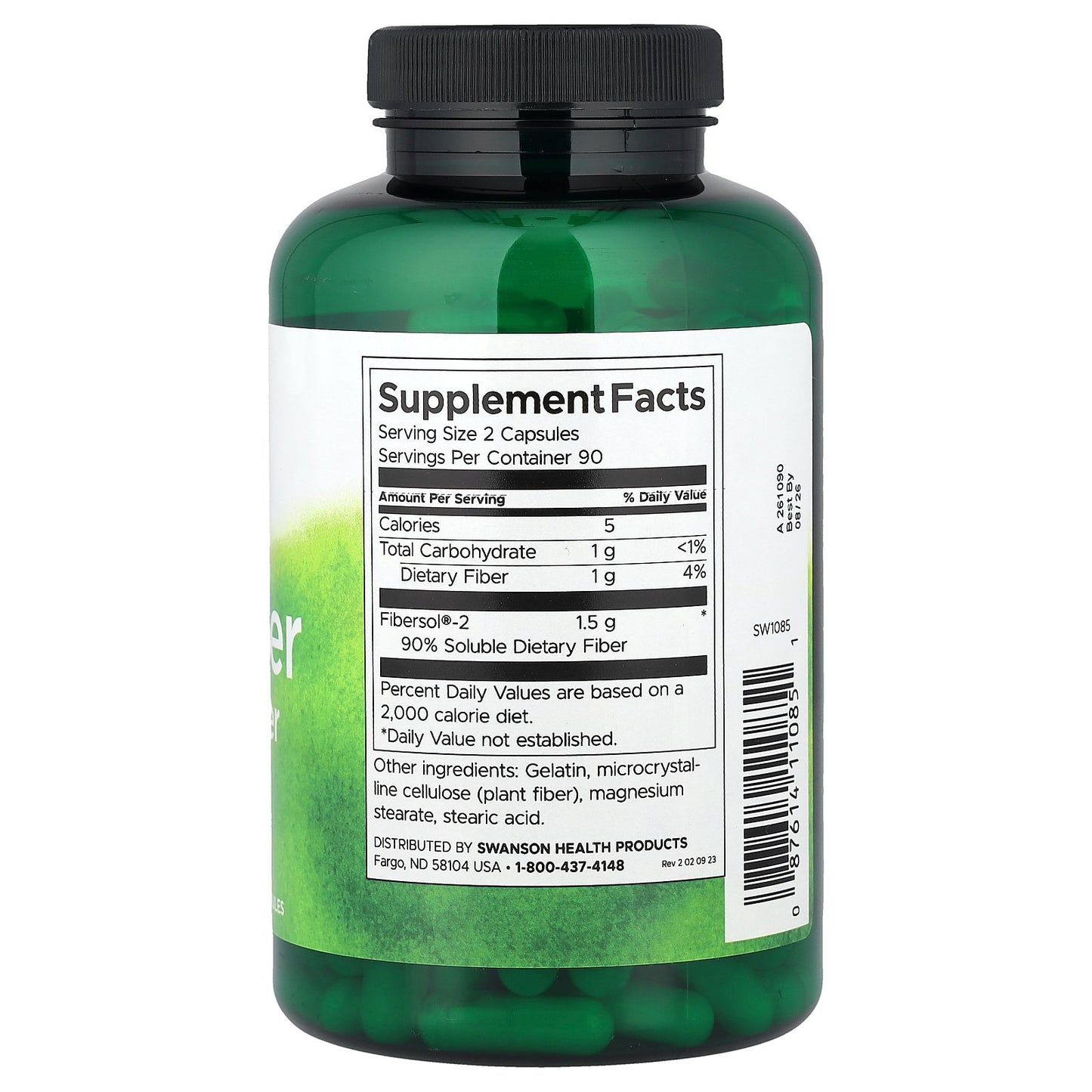 Swanson, Bio-Fiber, 750 mg, 180 Capsules