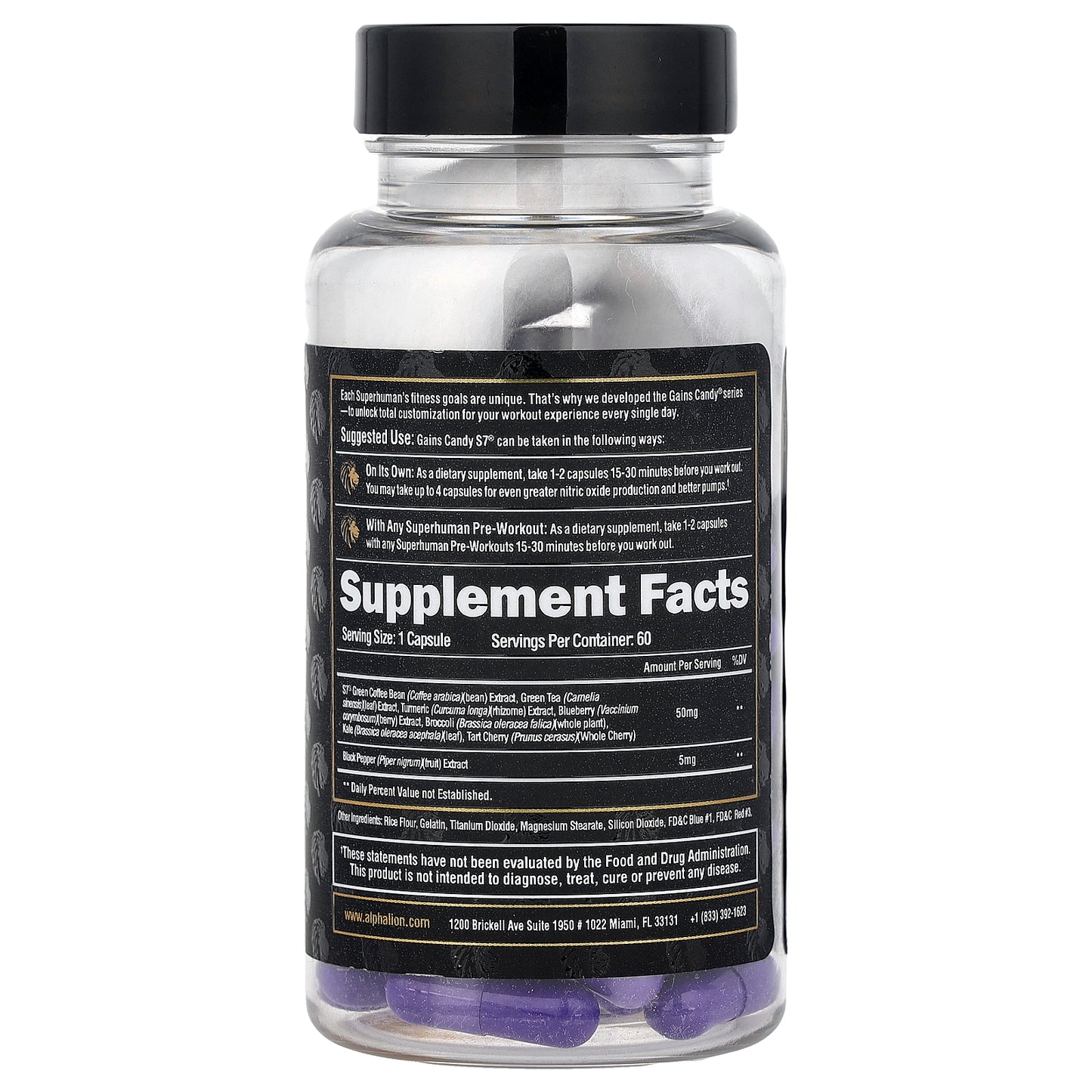 ALPHA LION, Gains Candy, 60 Capsules