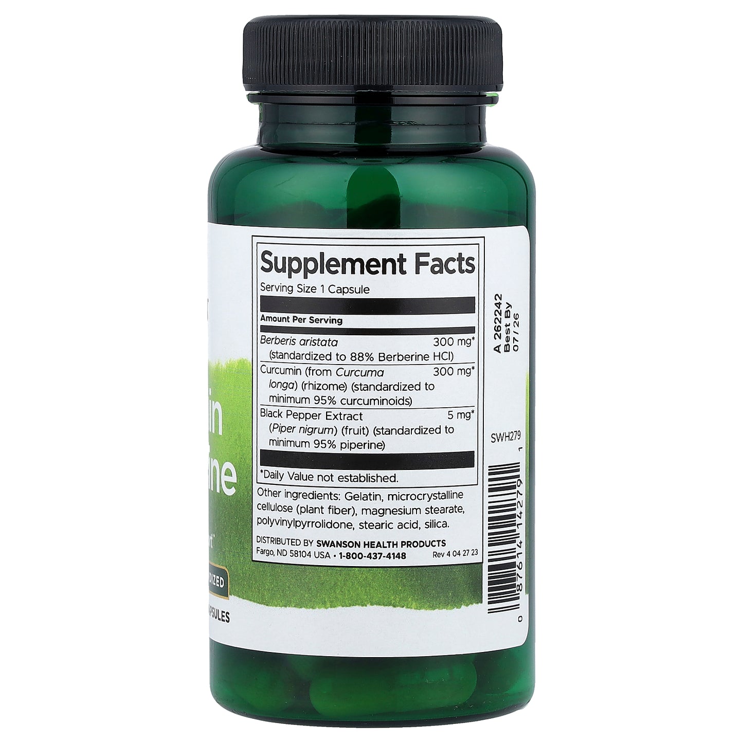 Swanson, Curcumin & Berberine with Black Pepper, 60 Capsules