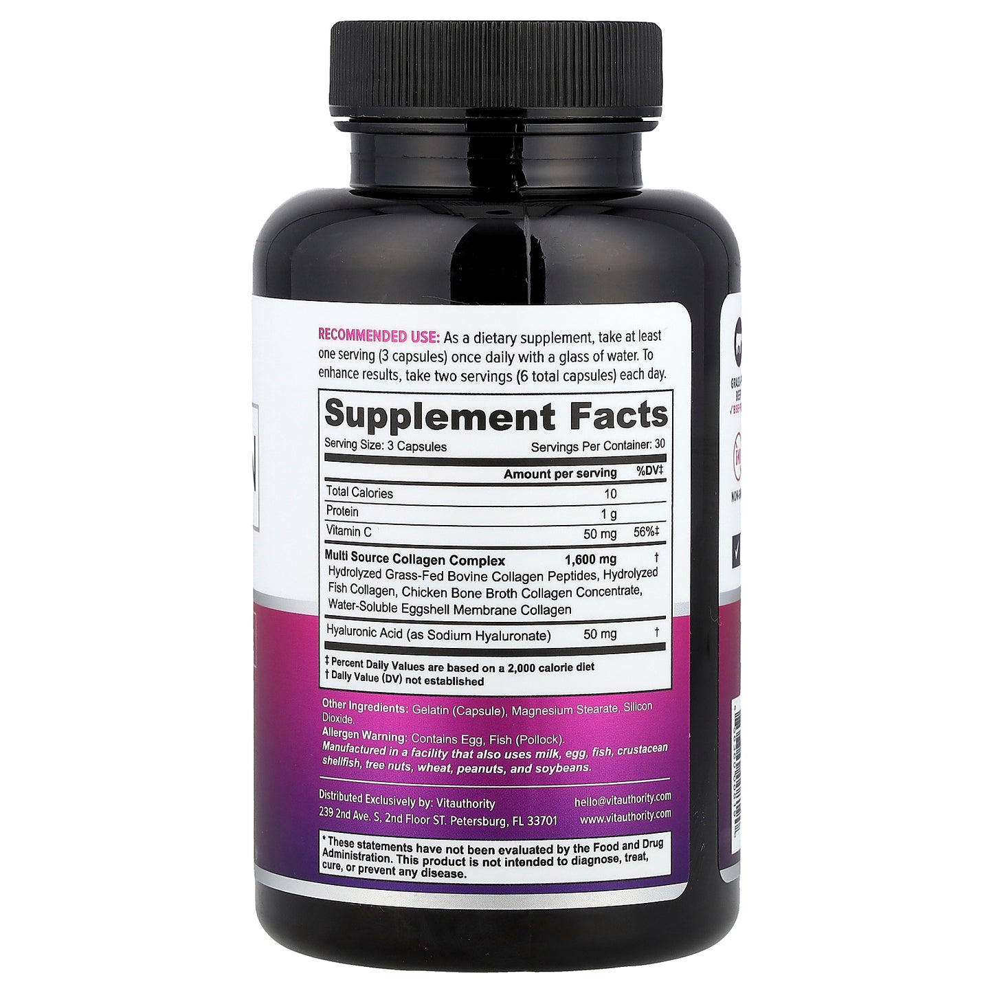 Vitauthority, Multi Collagen Capsules+, 90 Capsules