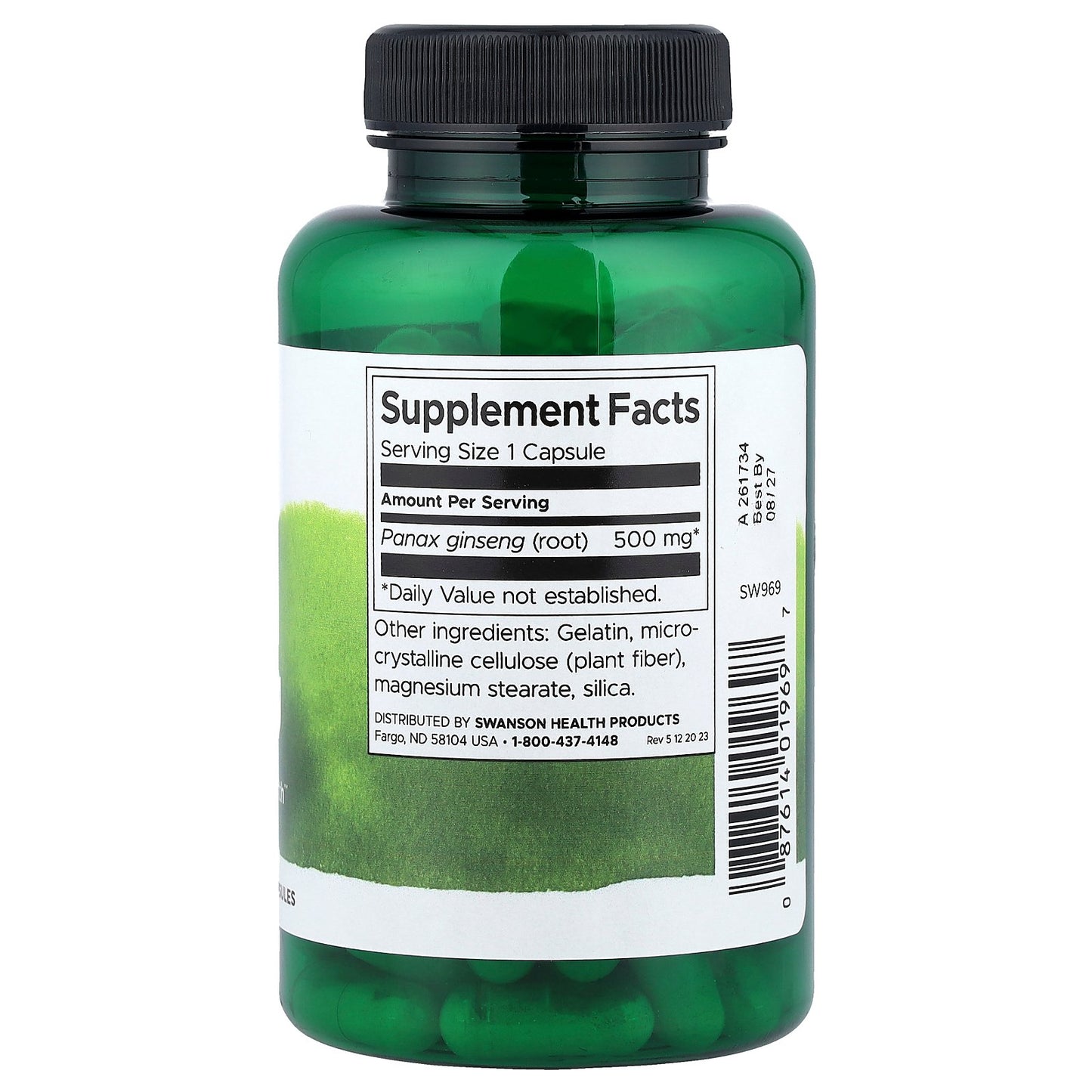 Swanson, Korean Ginseng , 500 mg , 100 Capsules