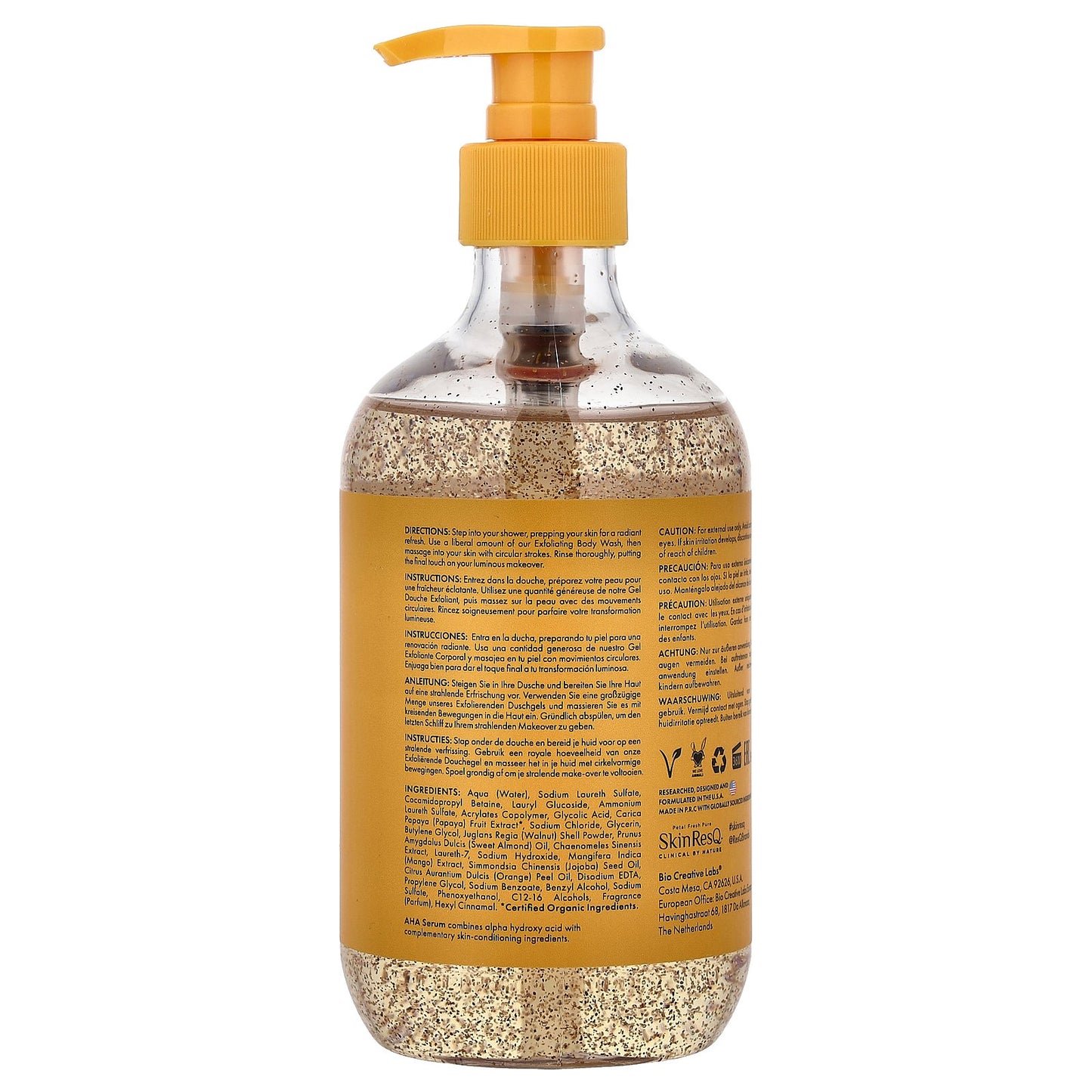 Petal Fresh, Skin ResQ™, Body Wash, 5% AHA Serum + Papaya, 16 fl oz (473 ml)