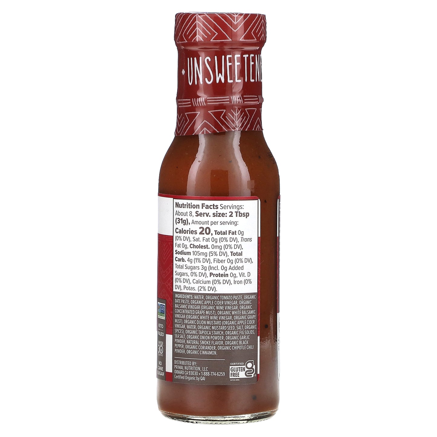 Primal Kitchen, Classic BBQ Sauce, Unsweetened, 8.5 oz (241 g)
