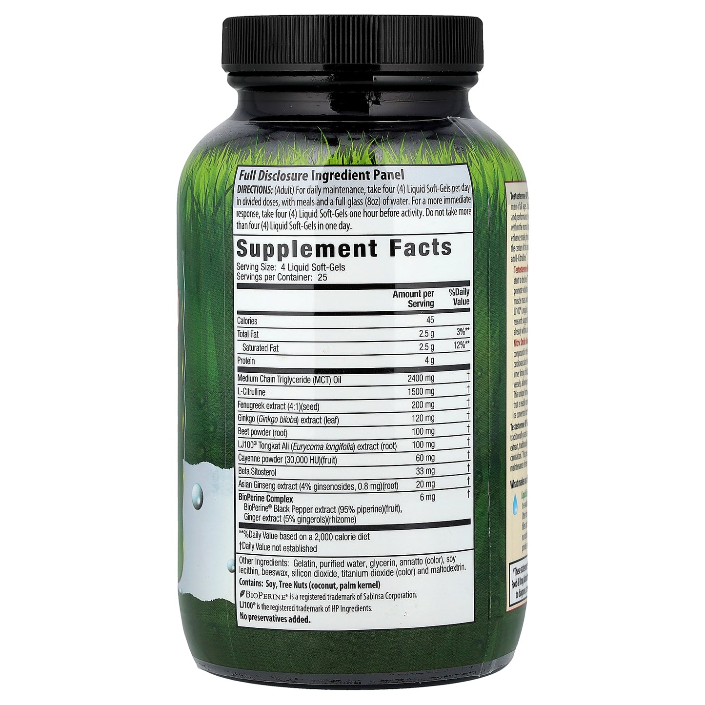 Irwin Naturals, Testosterone UP Red® with Nitric Oxide Booster, 100 Liquid Soft-Gels