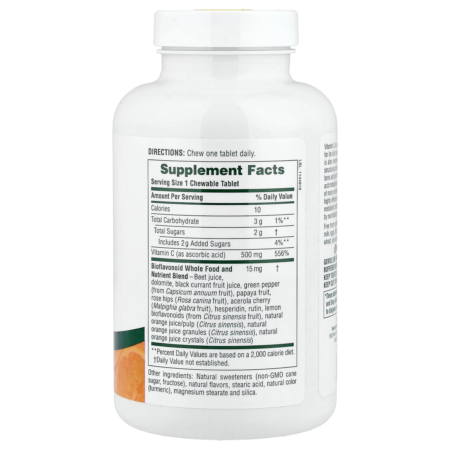 NaturesPlus, Chewable Orange Juice, Vitamin C, Natural Orange, 90 Tablets