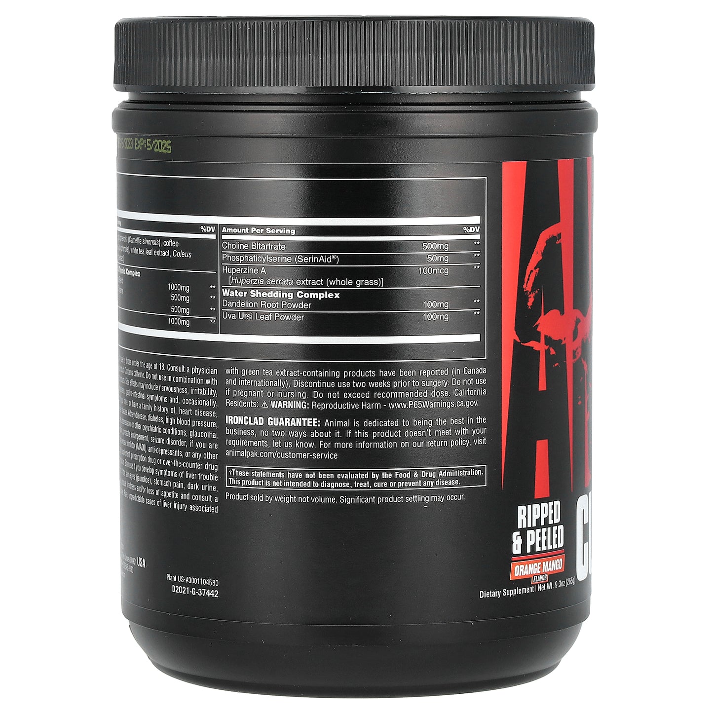 Animal, Advanced Cuts® Powder, Orange Mango, 9.4 oz (267 g)