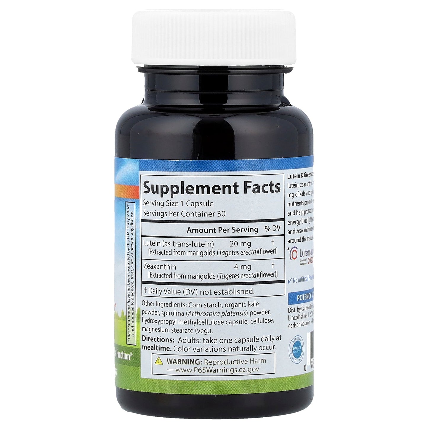 Carlson, Lutein & Greens , 30 Vegetarian Capsules
