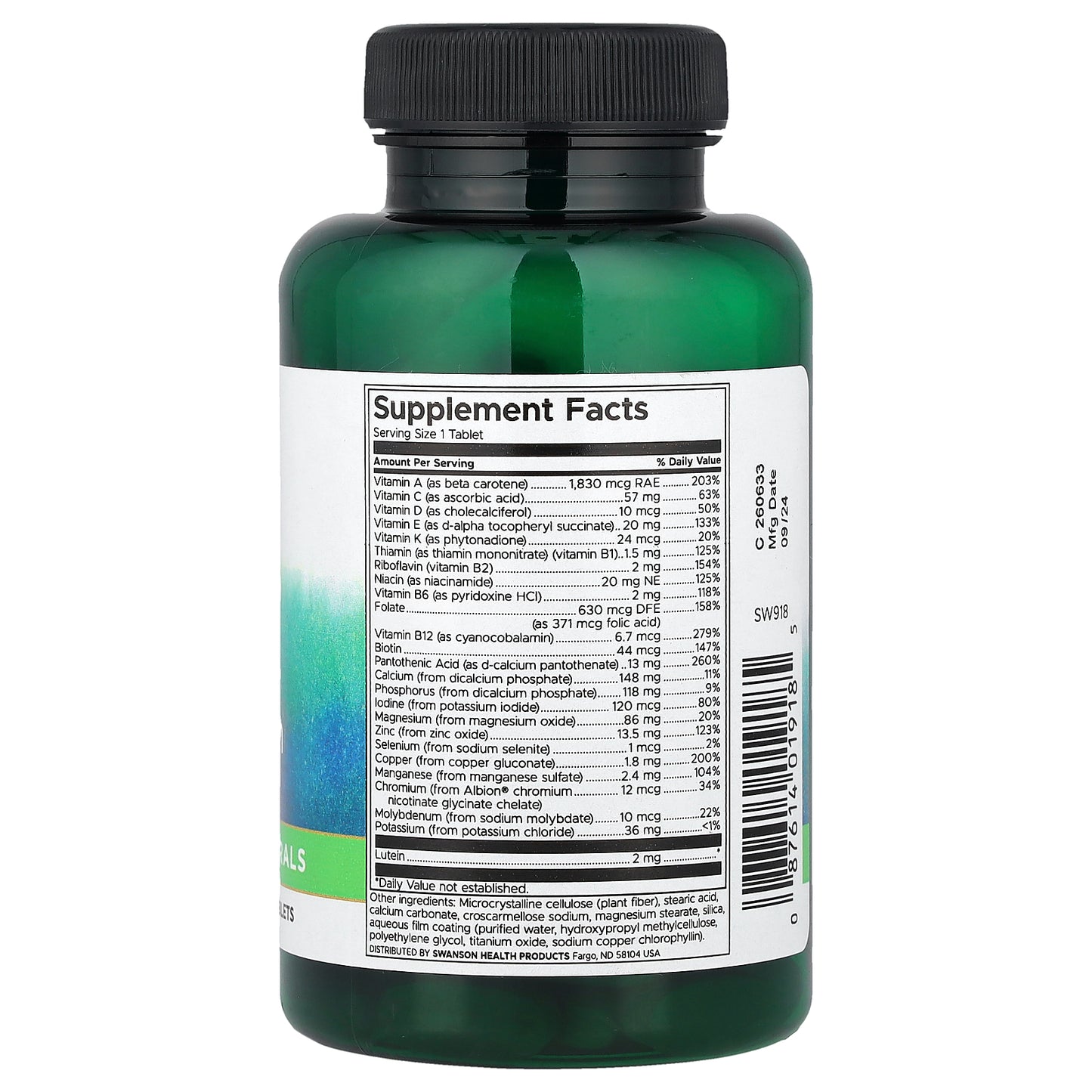 Swanson, Adults 50+ Multi Without Iron, 100 Tablets