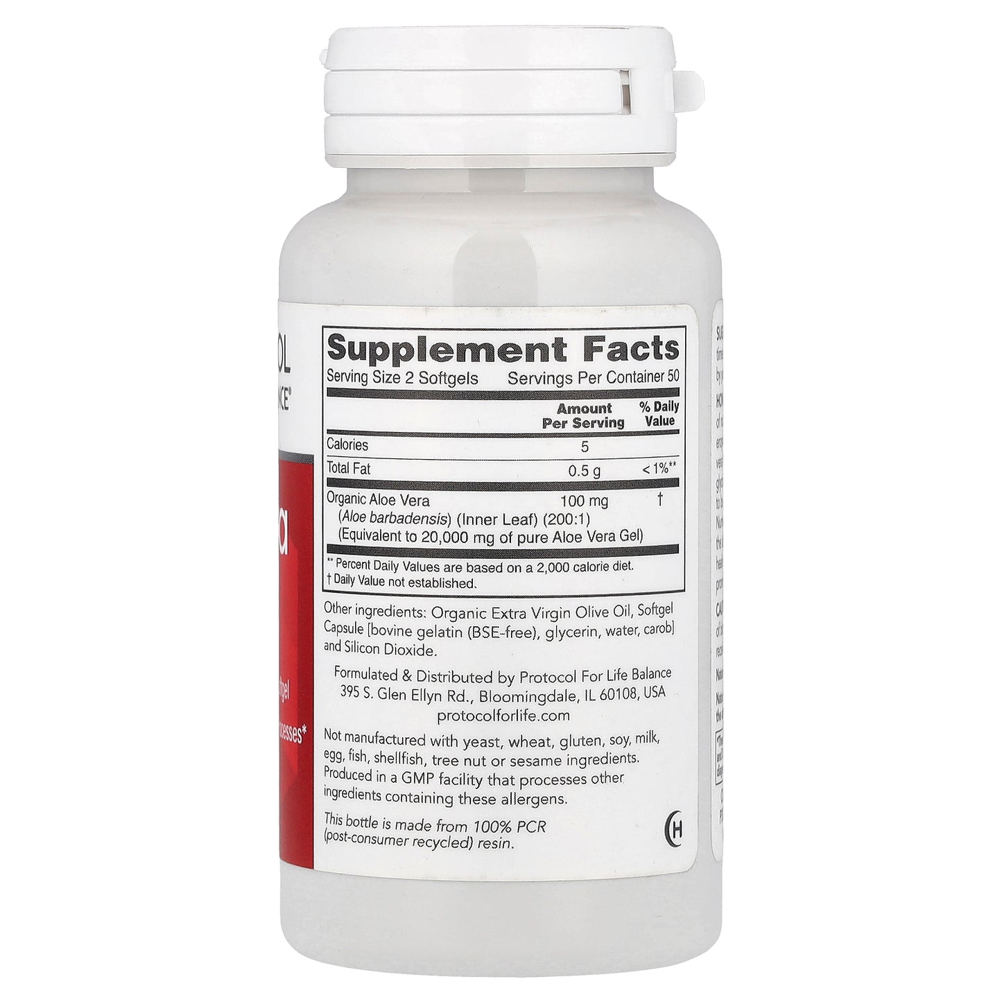 Protocol for Life Balance, Aloe Vera Gels, 10,000 mg, 100 Softgels