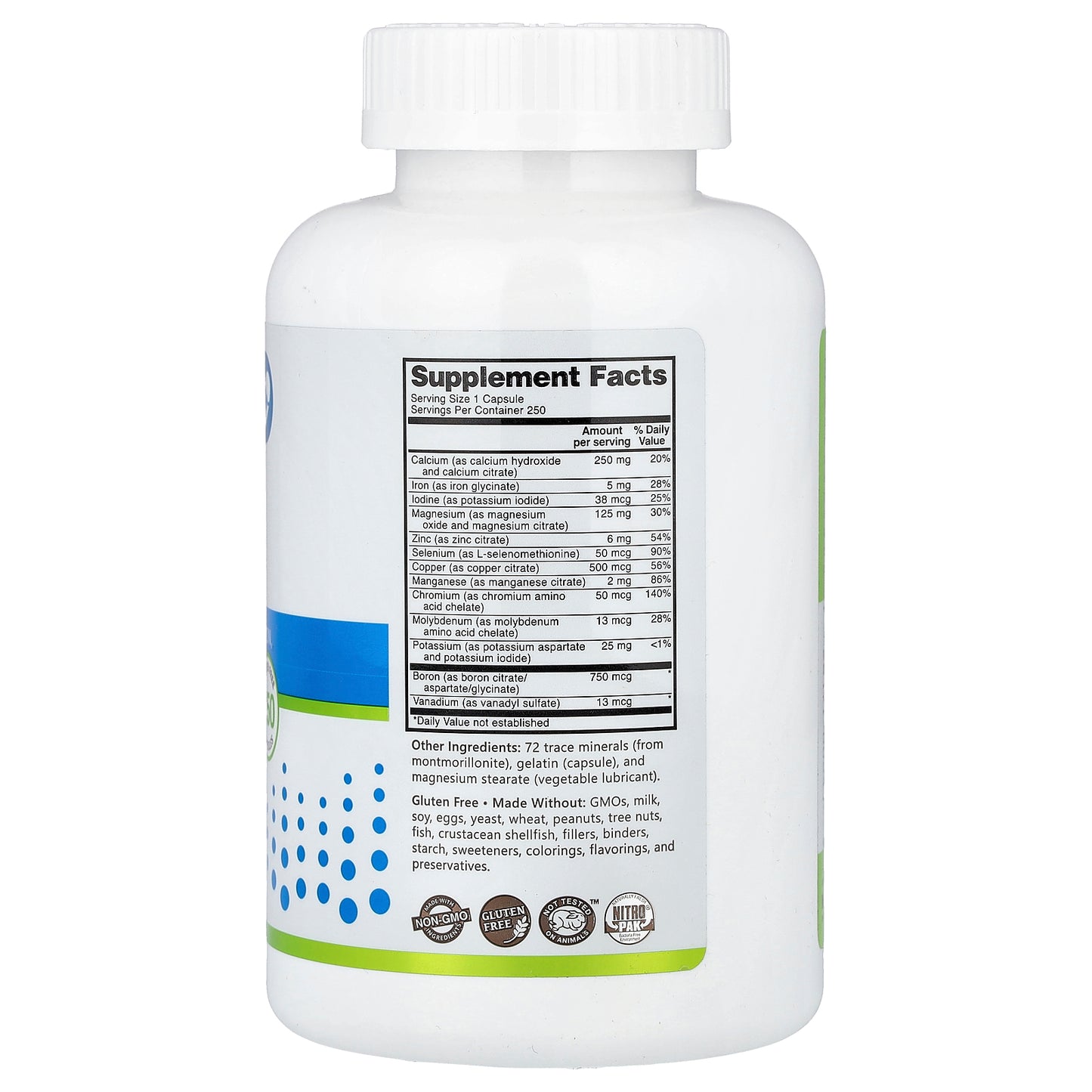 NutriBiotic, Essentials, Multi Mineral, 250 Gluten Free Capsules