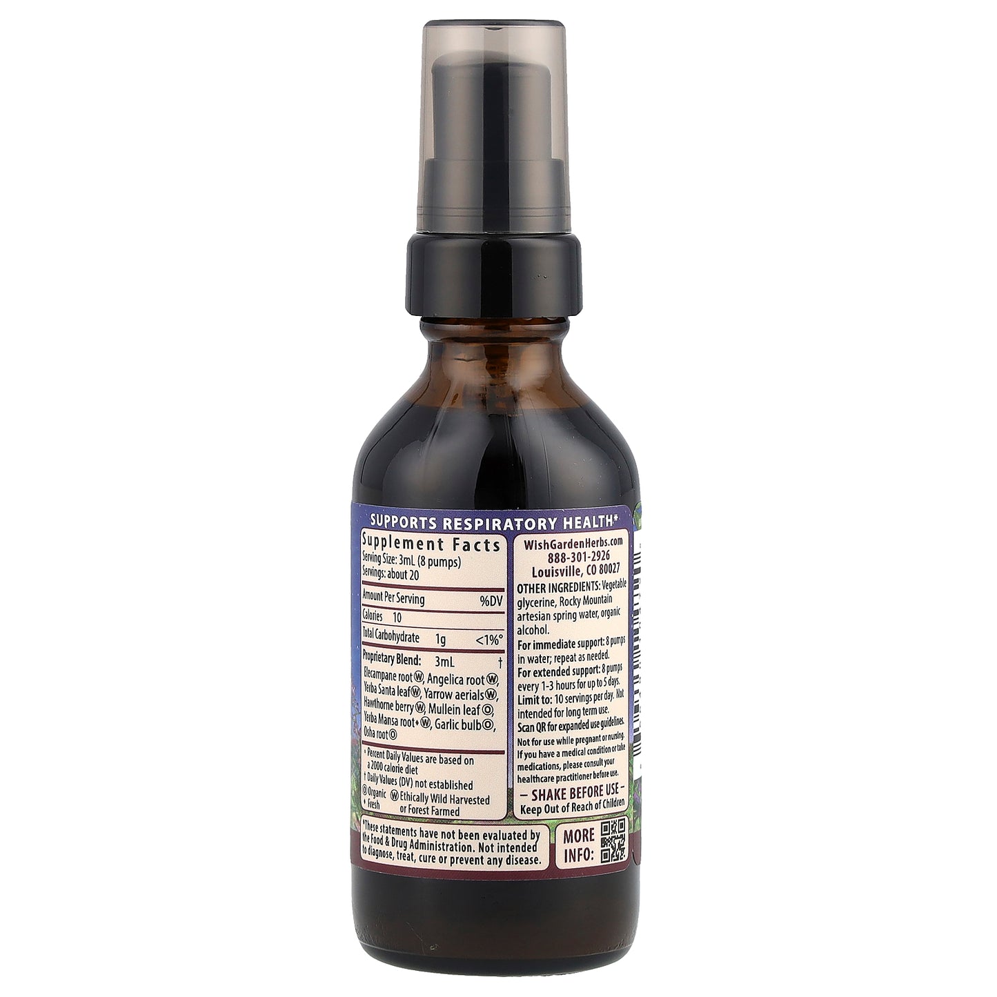 WishGarden Herbs, Deep Lung™ & Bronchial Support, 2 fl oz (59 ml)