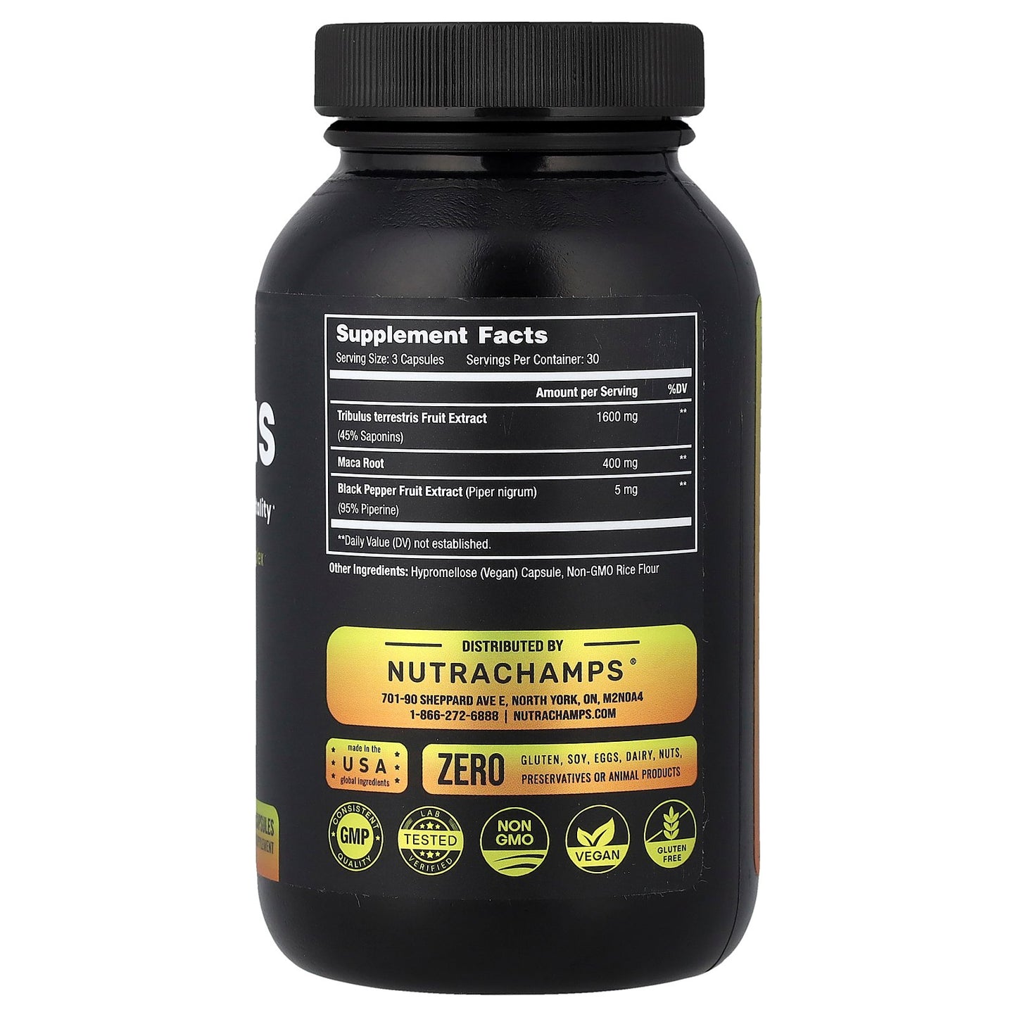 NutraChamps, Tribulus, 90 Vegan Capsules