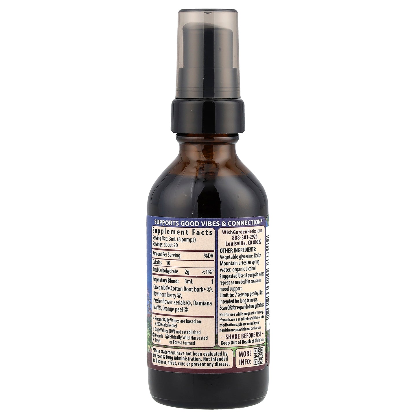 WishGarden Herbs, Liquid™ Bliss, Mood Elevator, 2 fl. oz. (59 ml)