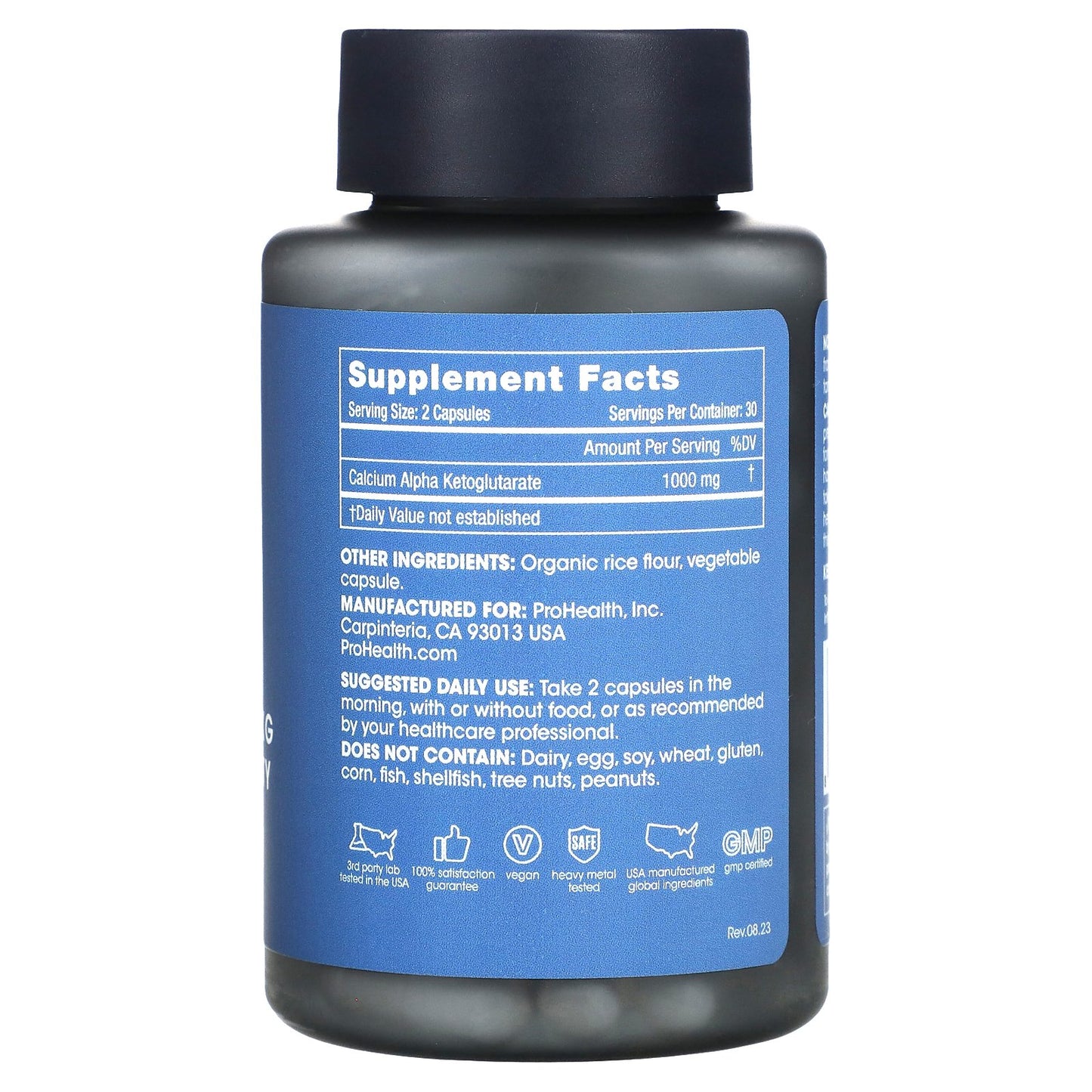 ProHealth Longevity, Calcium AKG Longevity, 60 Capsules (500 mg per Capsule)