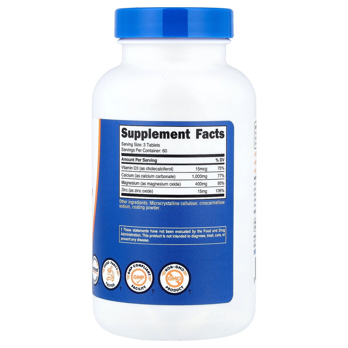 Nutricost, Calcium, Magnesium, & Zinc, 180 Tablets