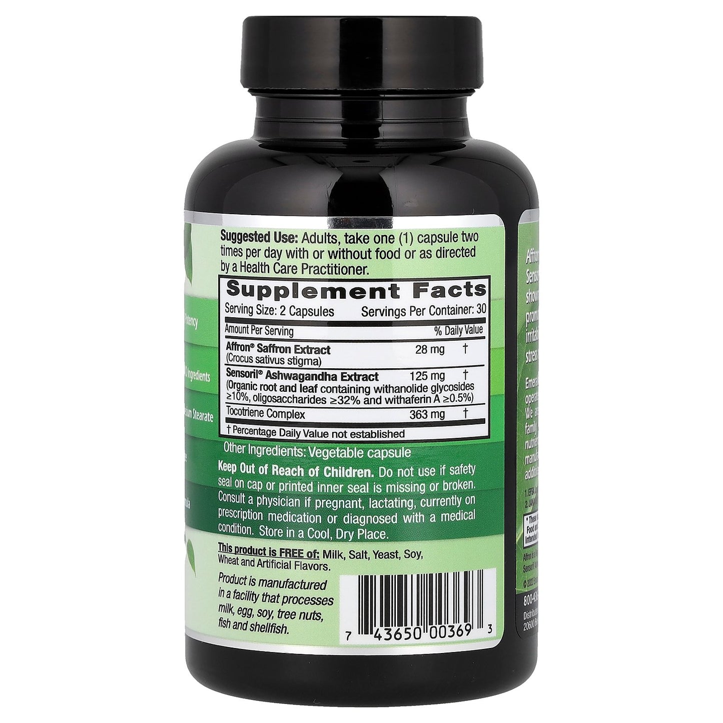 Emerald Laboratories, Elevated Mood with Affron® Saffron Extract, 60 Vegetable Caps