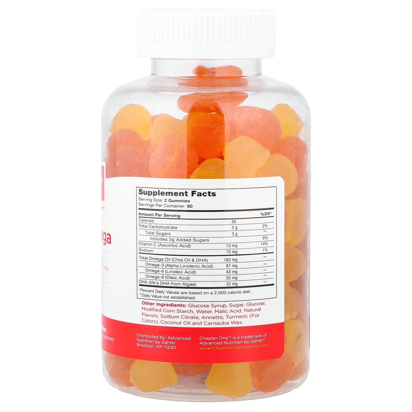 Chapter One, Omega Gummies with Omega 3 Fatty Acids Including DHA & EPA, 120 Gummies