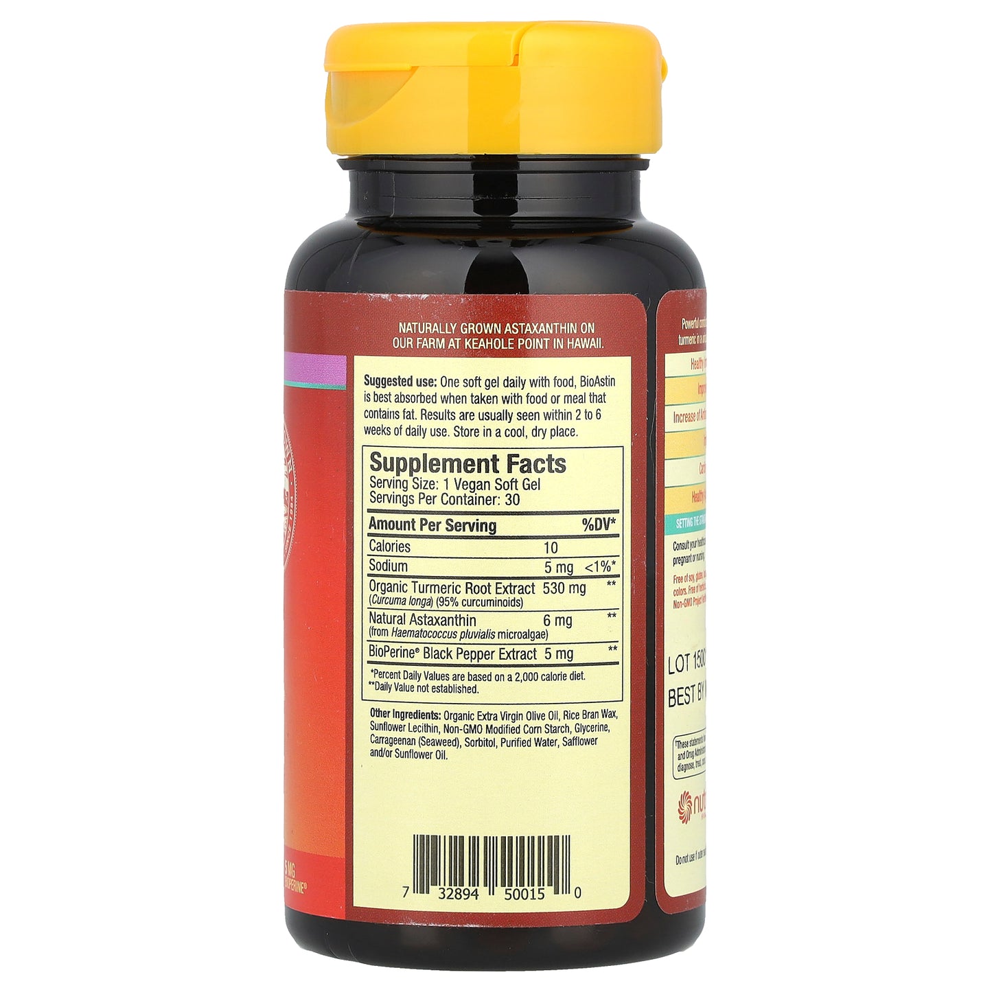 Nutrex Hawaii, Turmericastin™, BioAstin® Hawaiian Astaxanthin®, 30 Vegan Soft Gels