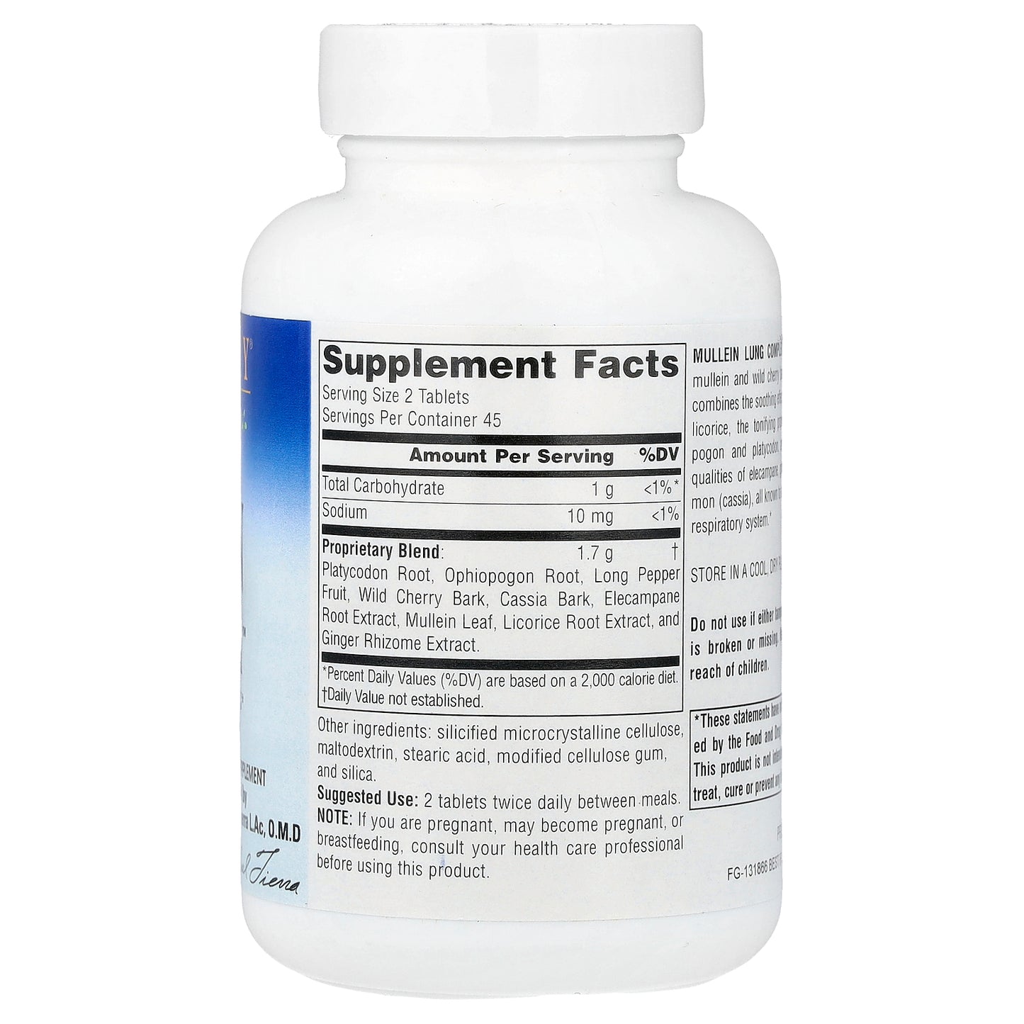 Planetary Herbals, Mullein, Lung Complex™, 90 Tablets