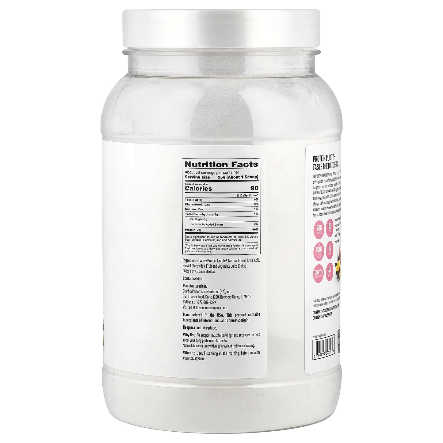 Isopure, Protein Powder, Tropical Punch, 1.98 lbs (900 g)